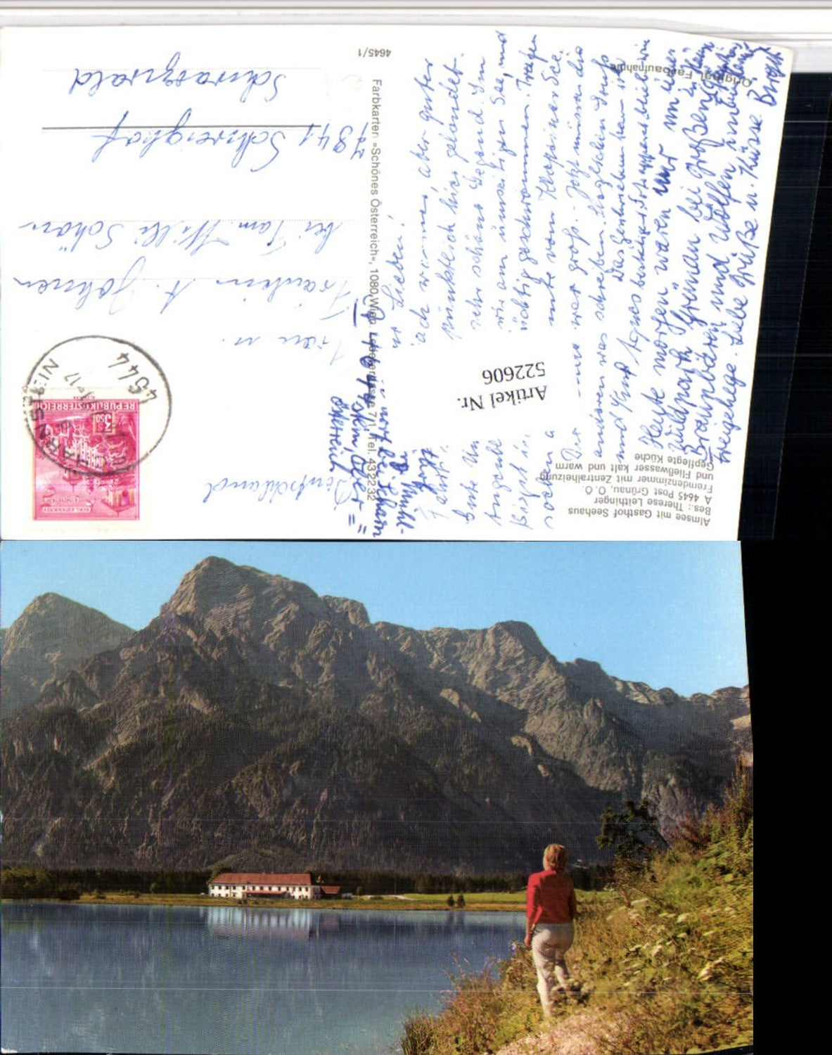 522606,Grünau Almsee m. Gasthof Seehaus Bergkulisse