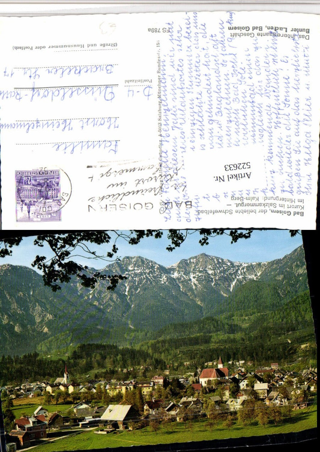 522633,Bad Goisern Totale m. Kalm-Berg Bergkulisse pub Cosy