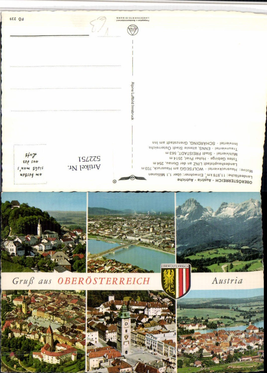 522751,Wolfsegg Linz Freistadt Enns Schärding Mehrbildkarte pub Alpine Luftbild 239