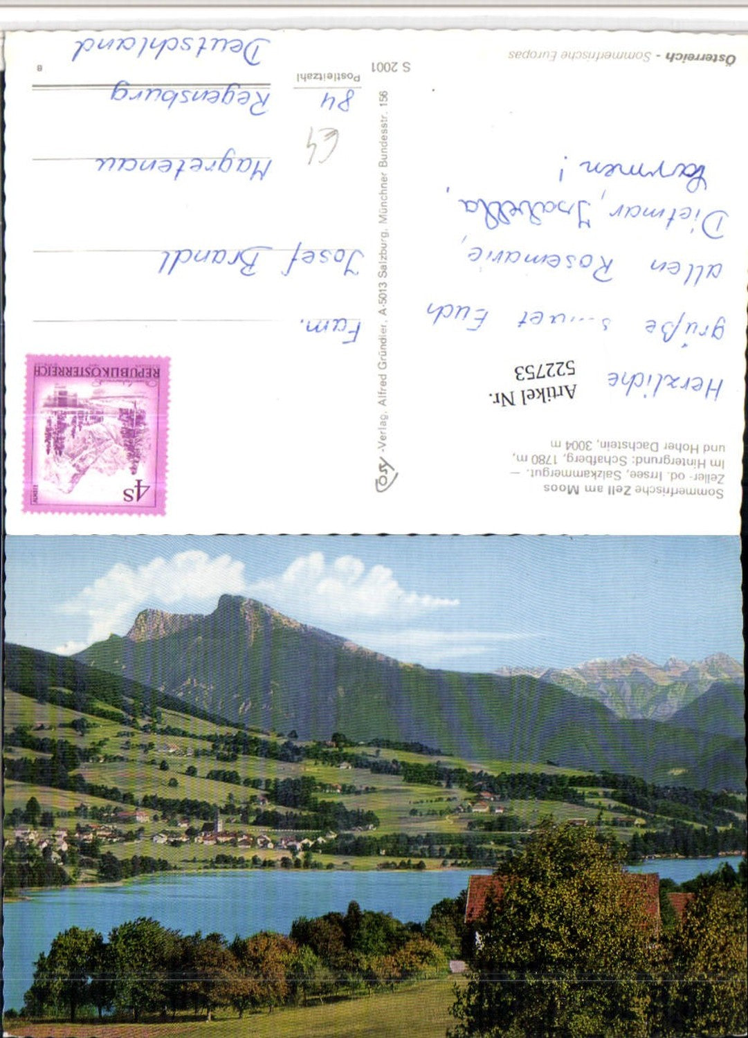 522753,Zell am Moos Totale m. See Bergkulisse pub Cosy