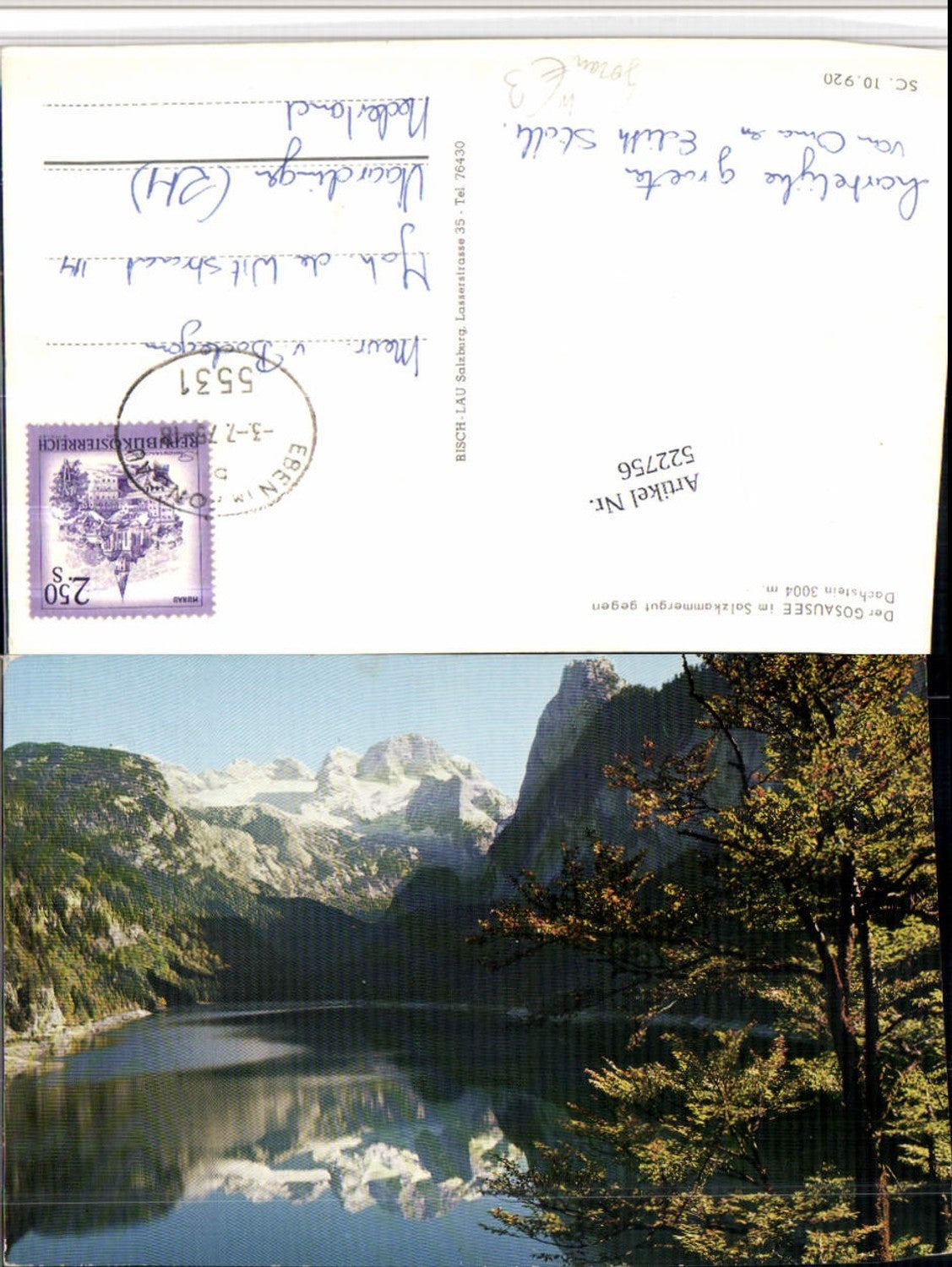 522756,Gosausee b. Gosau m. Dachstein Bergkulisse