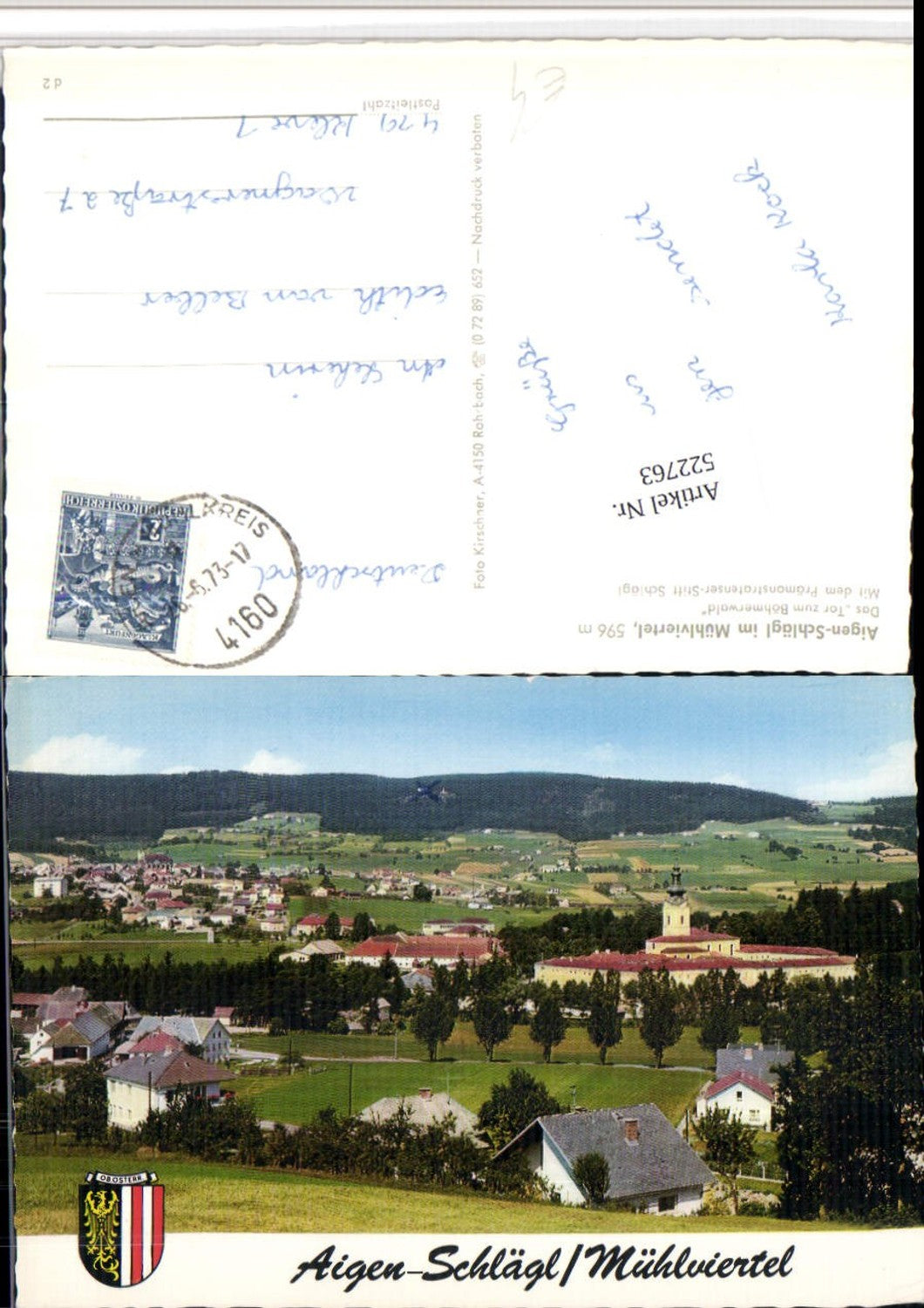 522763, Aigen-Schlägl in the Mühlviertel region, total view with abbey