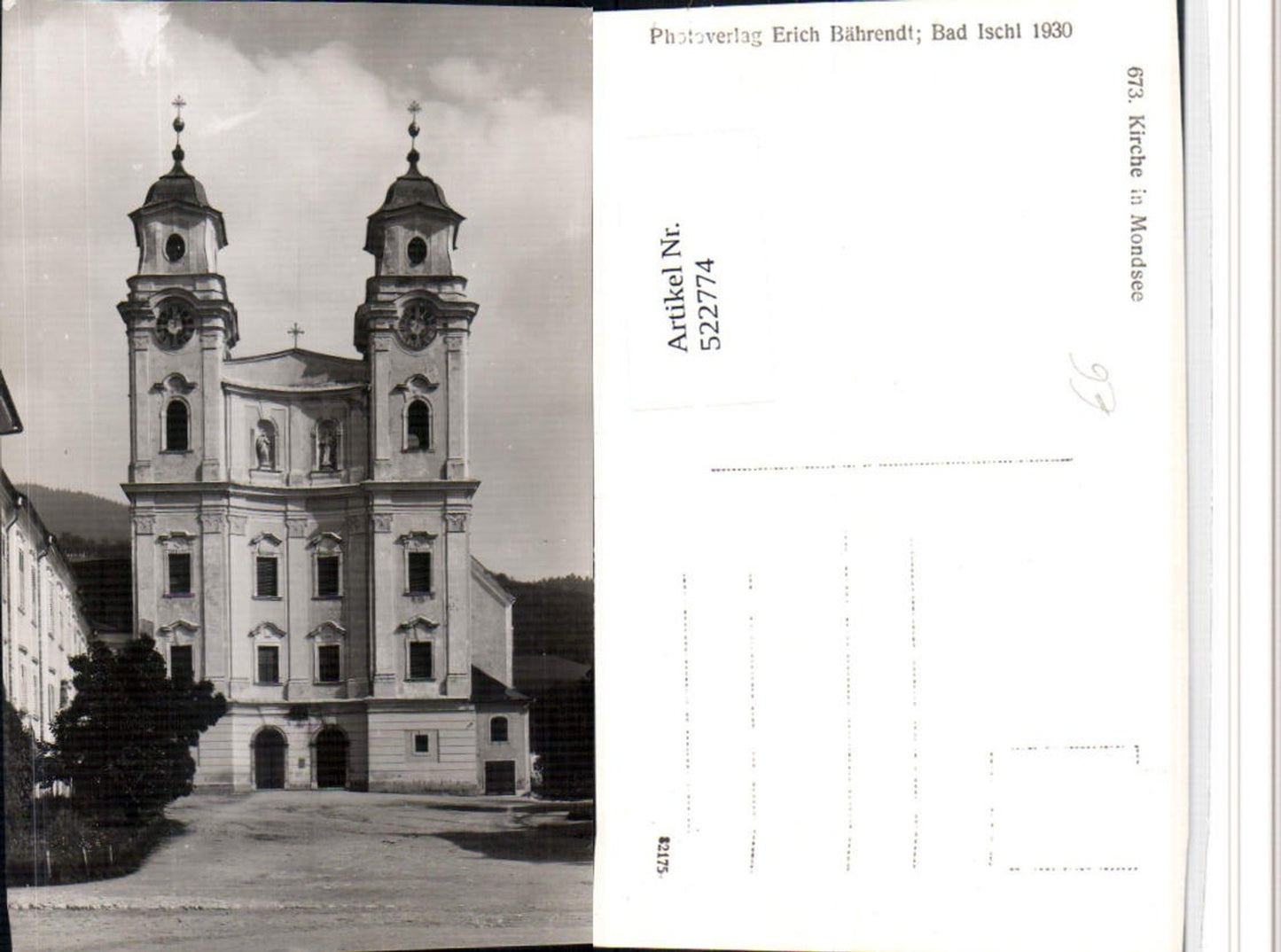 522774,Mondsee Kirche pub Erich Bährendt 673