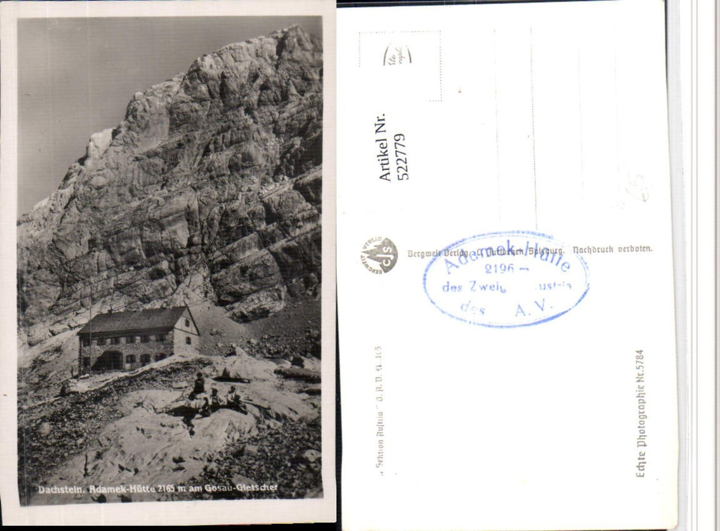 522779,Adamek-Hütte Berghütte am Gosau-Gletscher b. Gosau