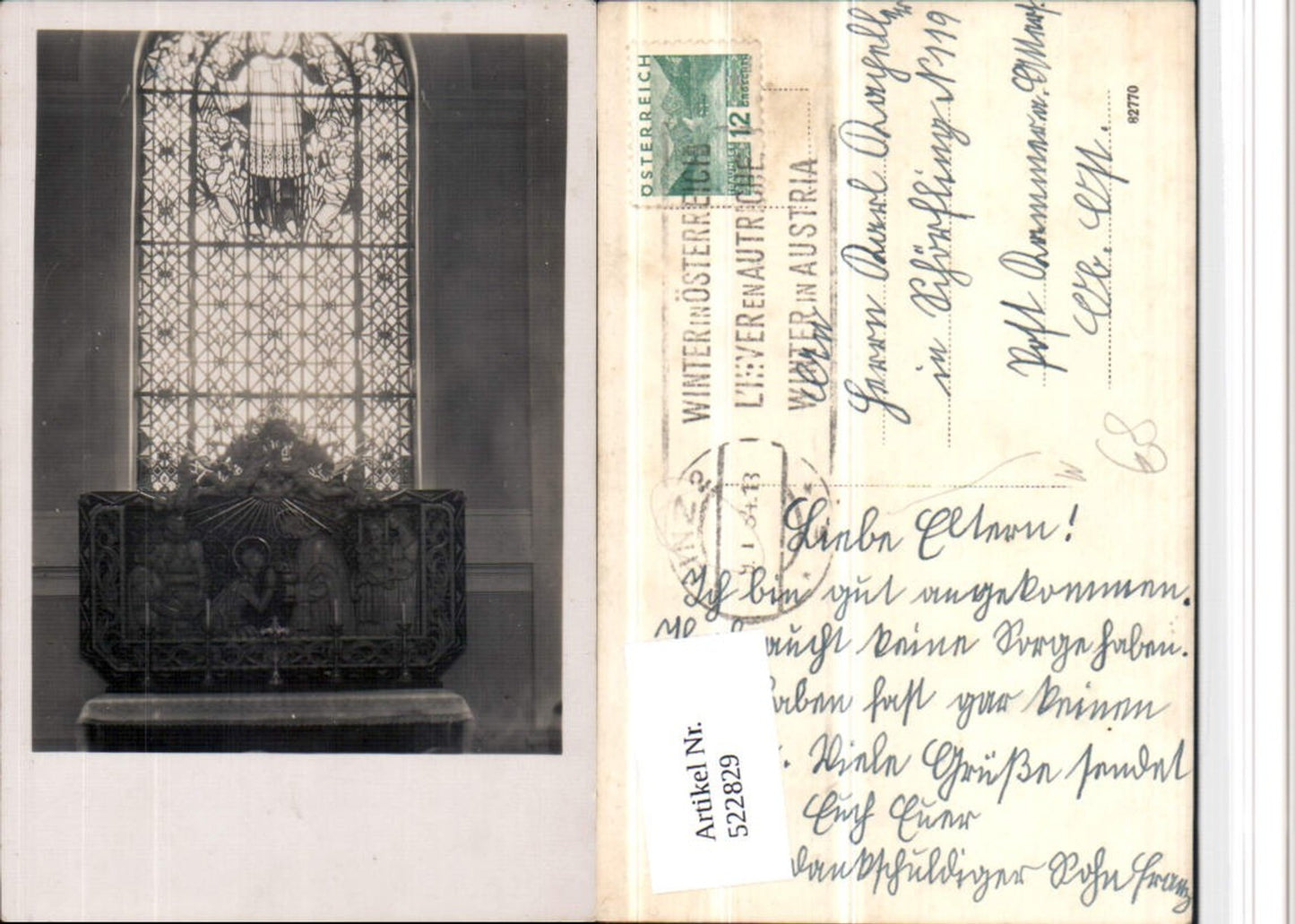 522829,Linz an d. Donau Kirche Altar Fenster