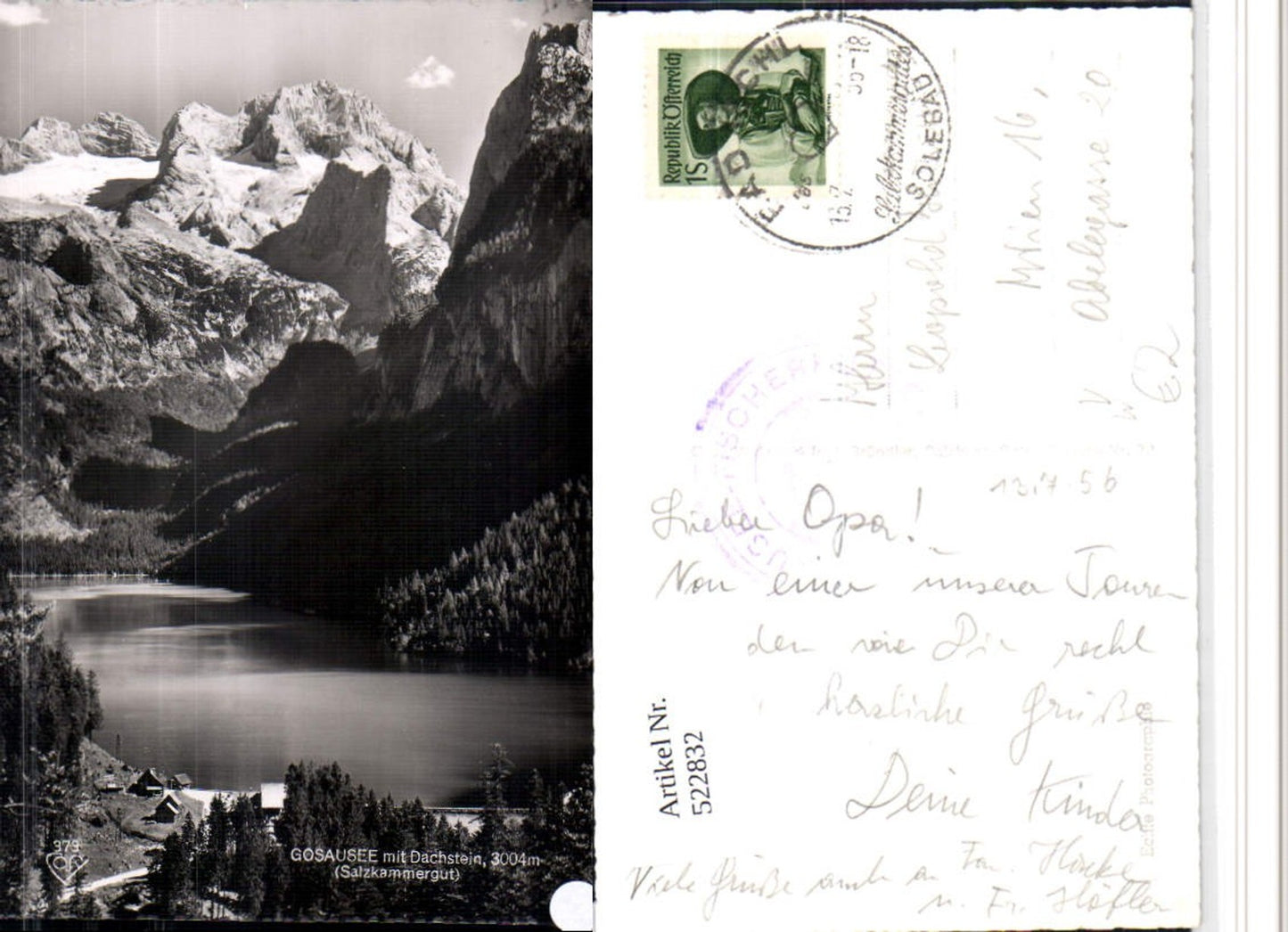 522832,Gosausee b. Gosau m. Dachstein Bergkulisse pub Cosy 373