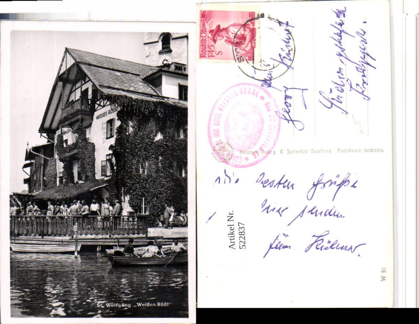 522837,St. Wolfgang Hotel Weißes Rössl Ruderboot Boot