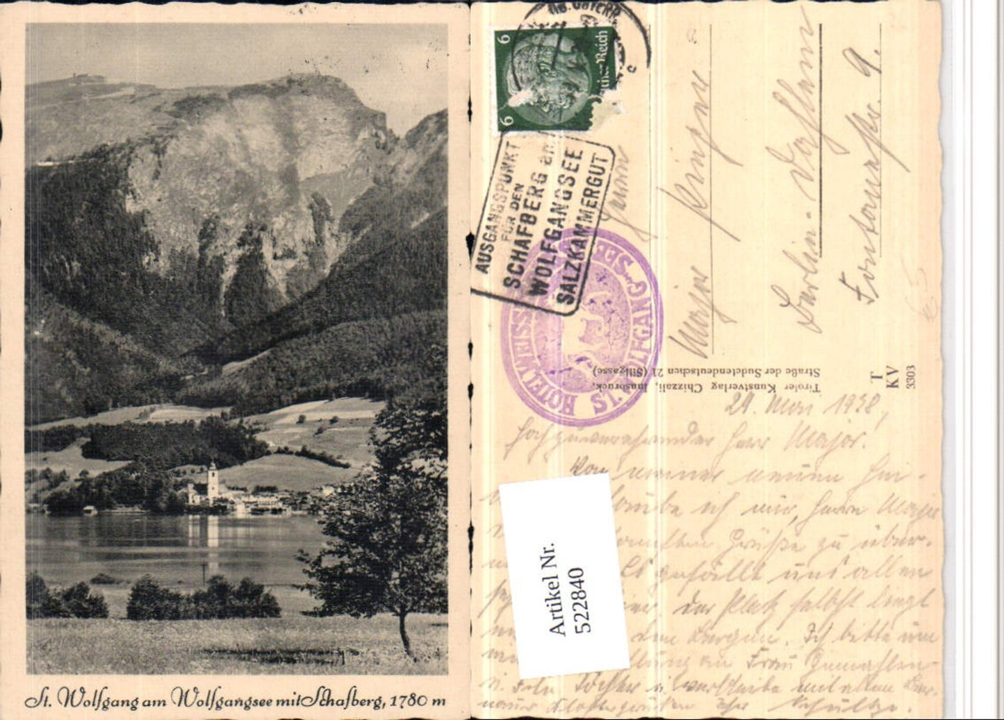522840,St. Wolfgang am Wolfgangsee m. Schafberg Bergkulisse