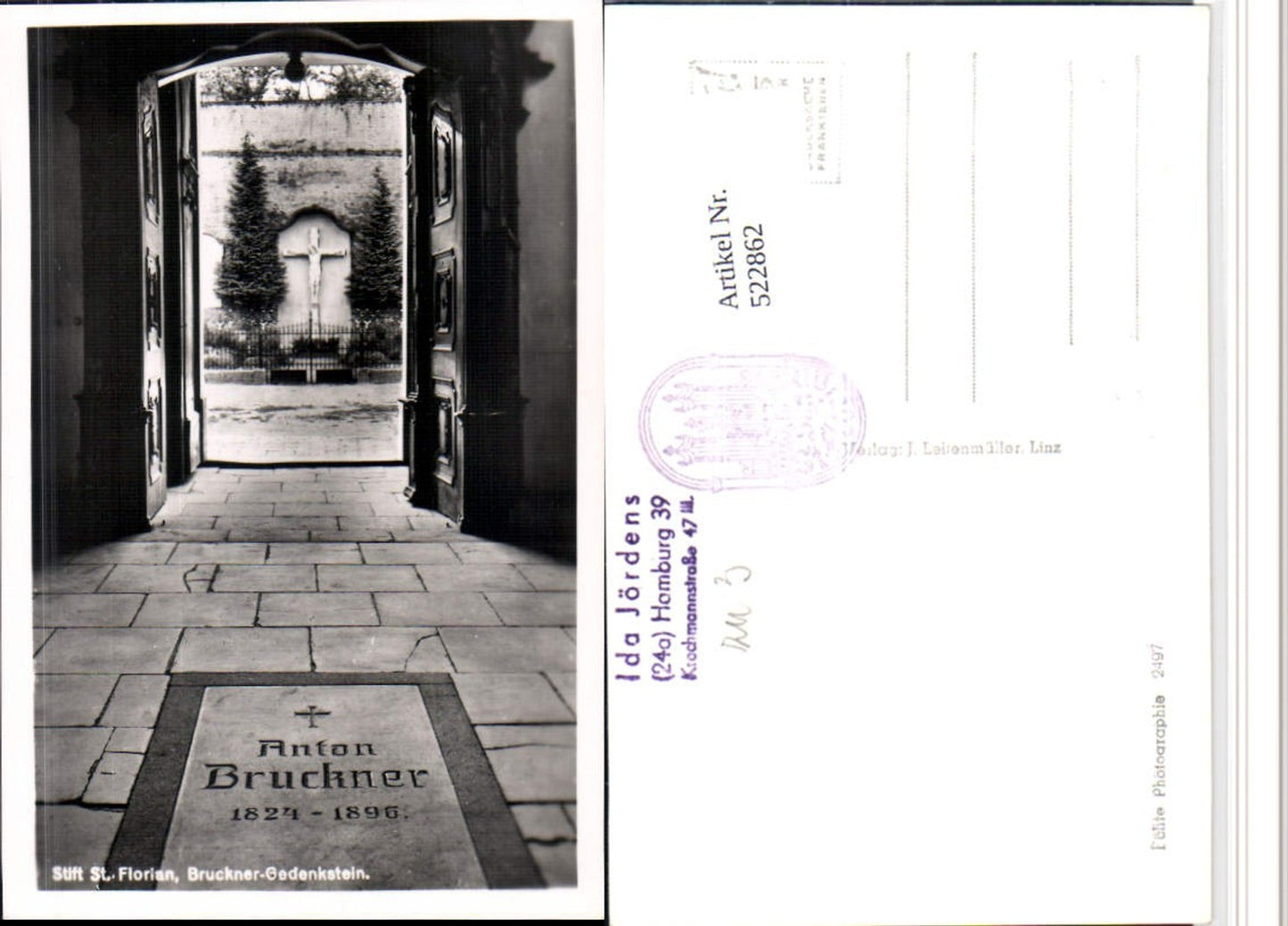 522862,St. Florian Stift Bruckner Gedenkstein Grabmal