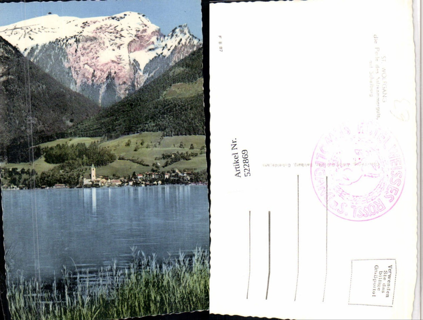 522869,St. Wolfgang Totale m. Schafberg Bergkulisse