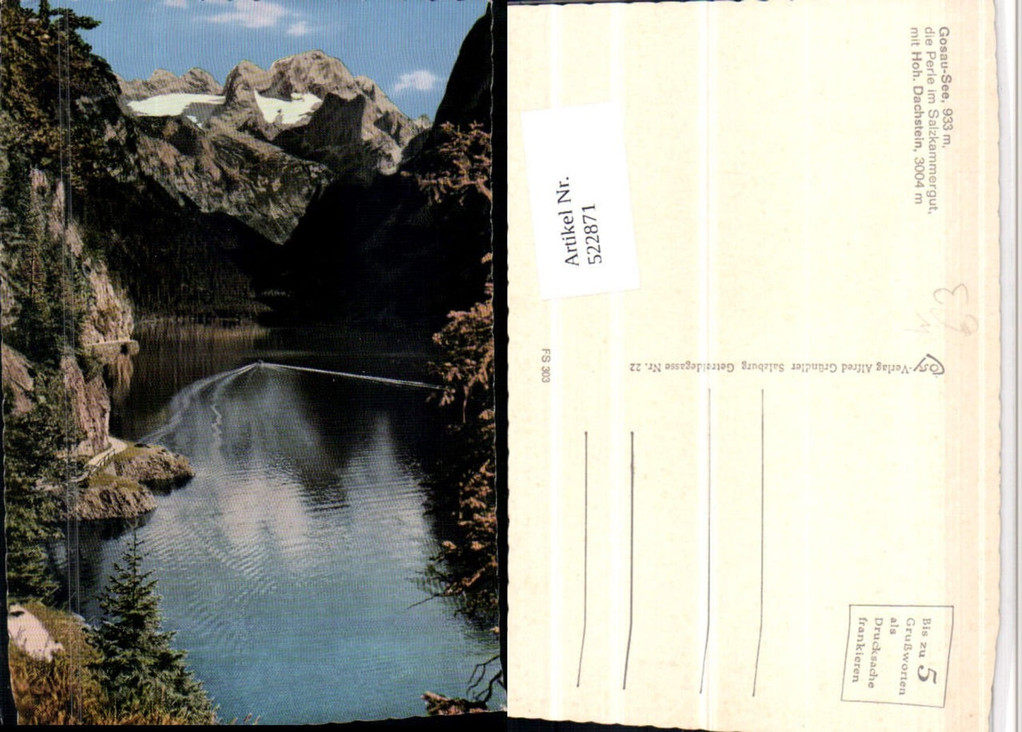 522871,Gosausee b. Gosau m. Dachstein Bergkulisse pub Cosy