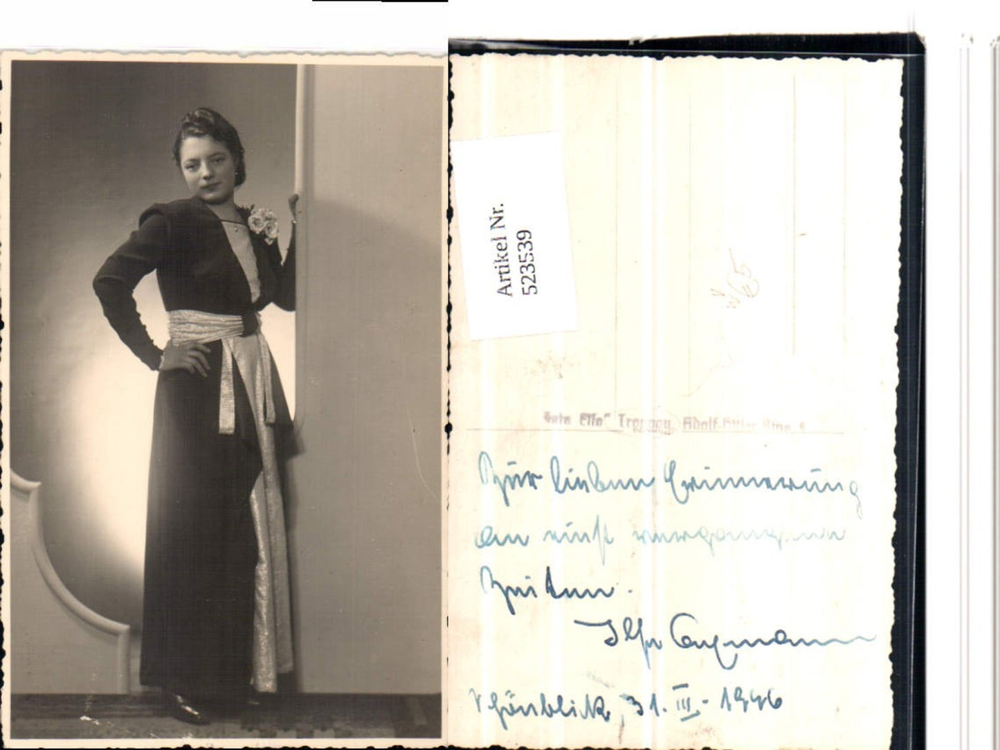 523539,Foto-AK schöne Frau Mode aus Schönblick Mistitz Czissek Cisek Oppeln