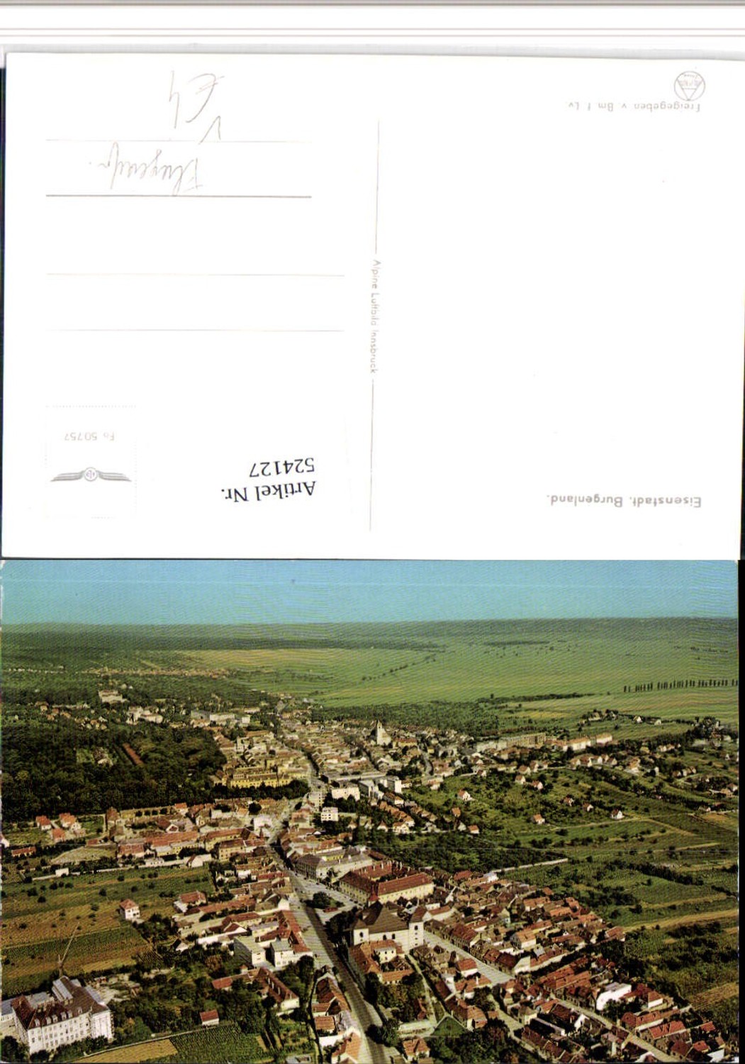 524127,Eisenstadt Totale Fliegeraufnahme pub Alpine Luftbild 50757