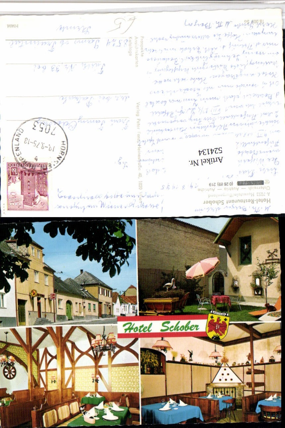 524134,Hornstein Hotel Restaurant Schober Mehrbildkarte
