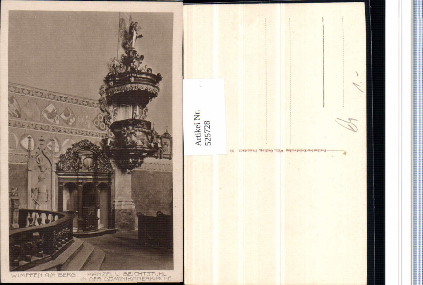525728,Wimpfen am Neckar am Berg Kanzel Dominikanerkirche