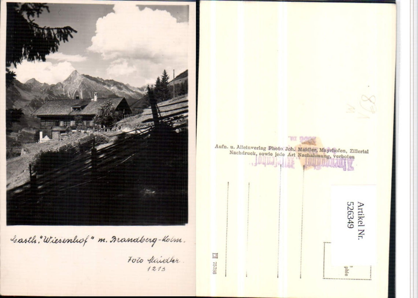 Alte Ansichtskarte – Old Postcard