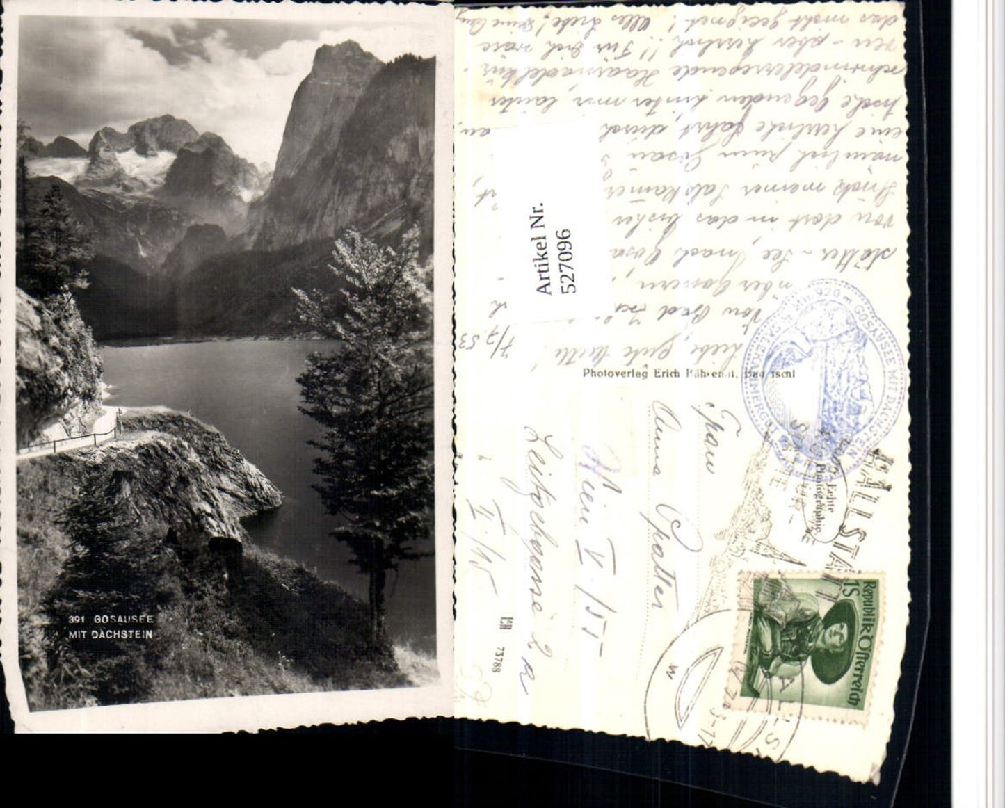 527096,Foto-AK Gosausee bei Gosau m. Dachstein