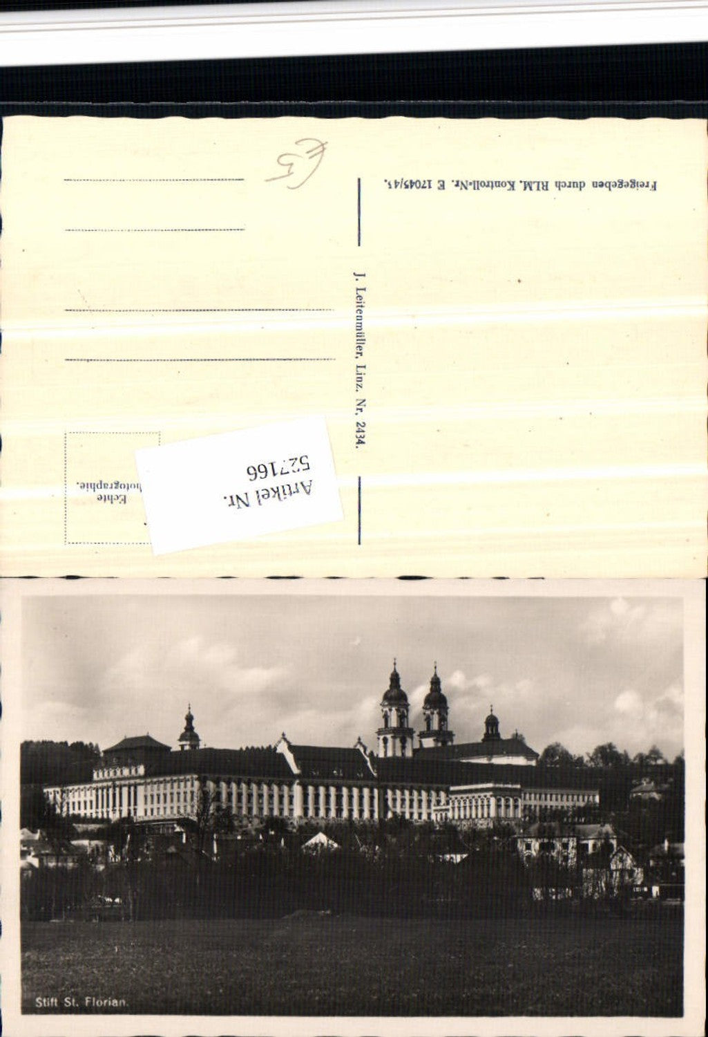 527166,Stift St. Florian bei Linz Ortsrand um 1935