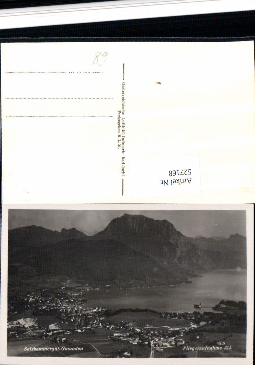 527168,seltene Fliegeraufnahme 315 Gmunden am Traunsee