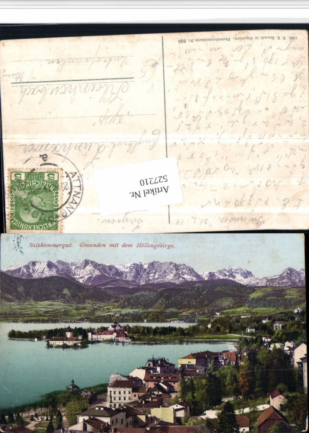 527210,Gmunden am Traunsee Salzkammergut pub Brandt 930