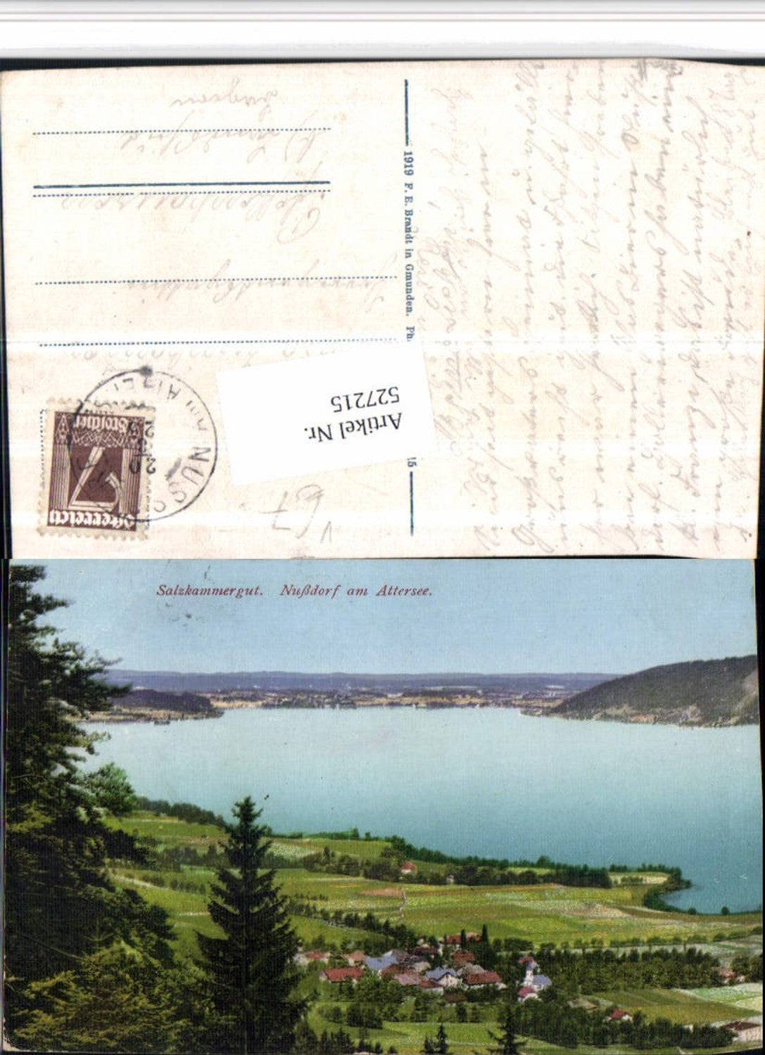 527215,tolle AK Nußdorf am Attersee Nussdorf pub Brandt 315