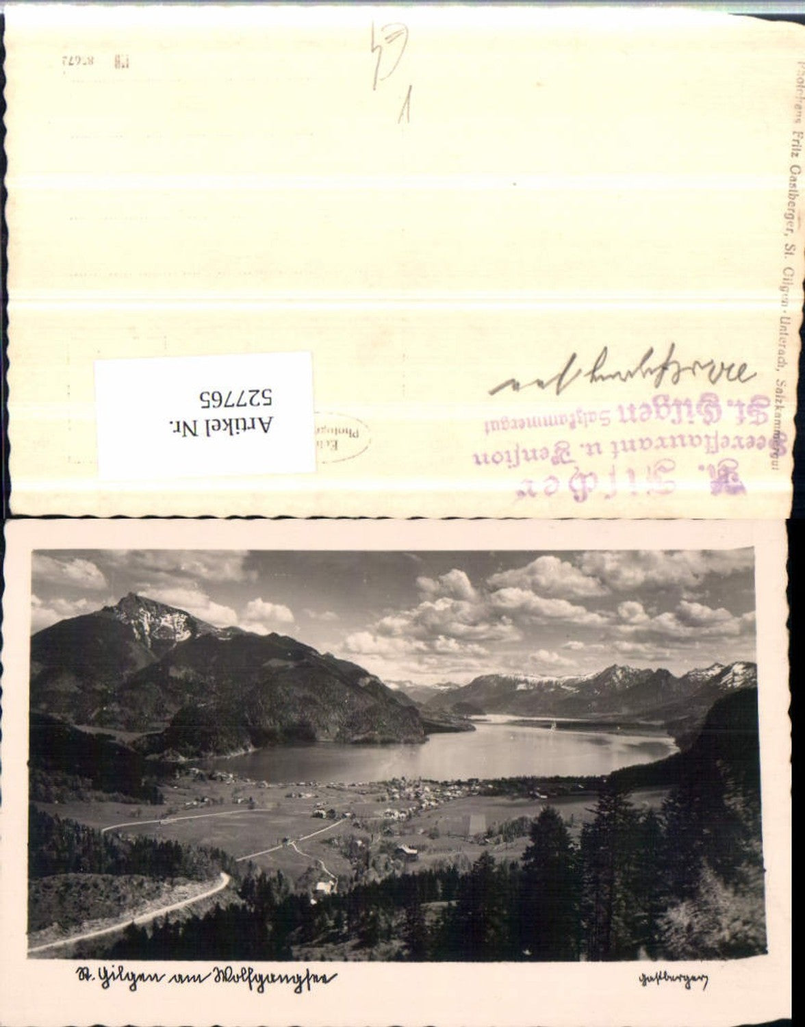 527765, St. Gilgen am Wolfgangsee, pub Fritz Gastberger
