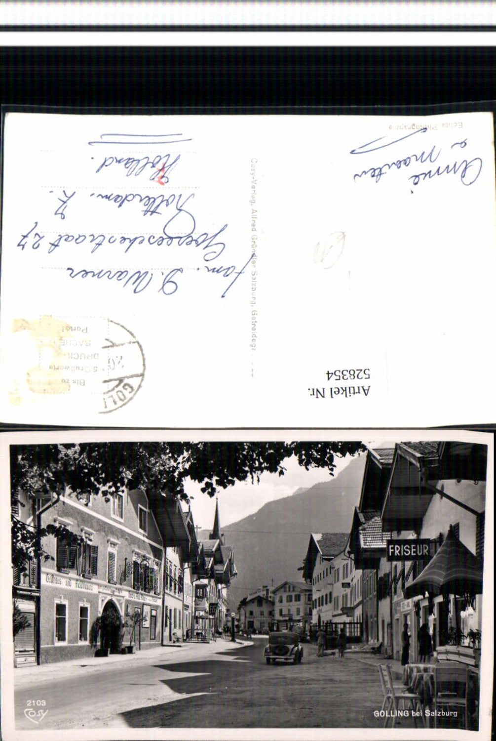 528354,Golling bei Salzburg Straßenpartie Oldtimer pub Cosy 2103