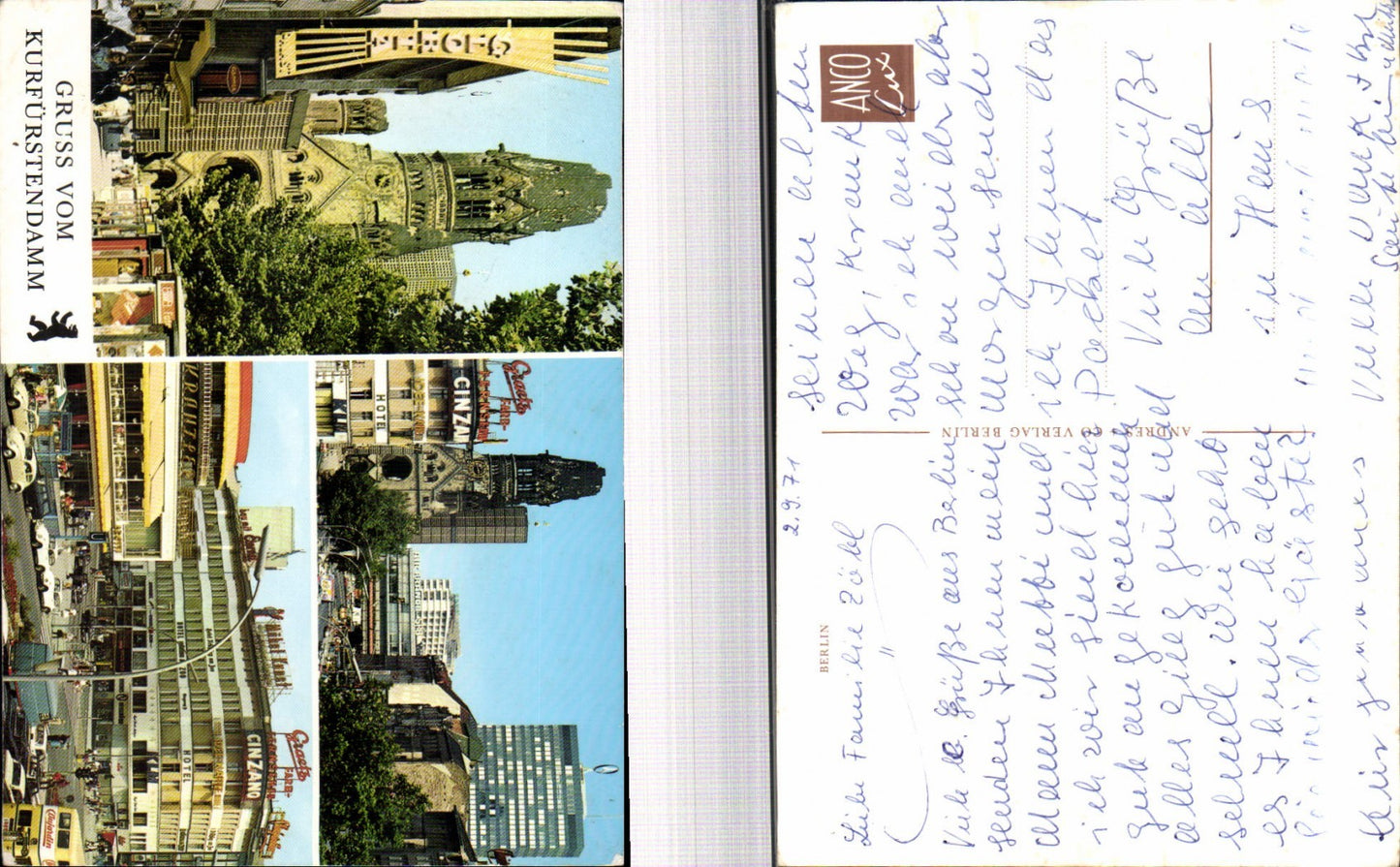 529209,Riesen AK Berlin Kurfürstendamm VW Käfer Oldtimer Auto