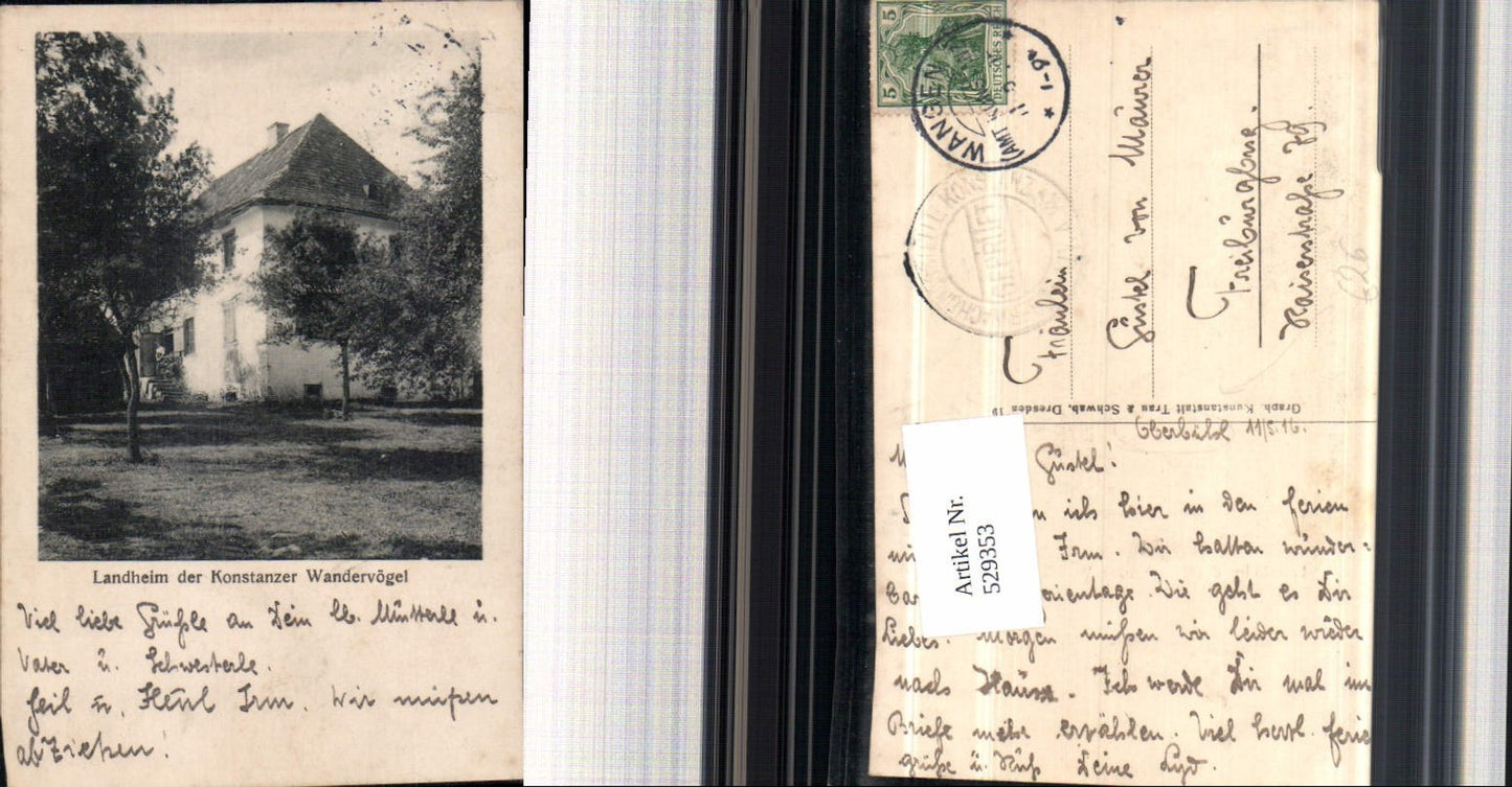529353,tolle AK Konstanz Landheim der Konstanzer Wandervögel Oberbrühl
