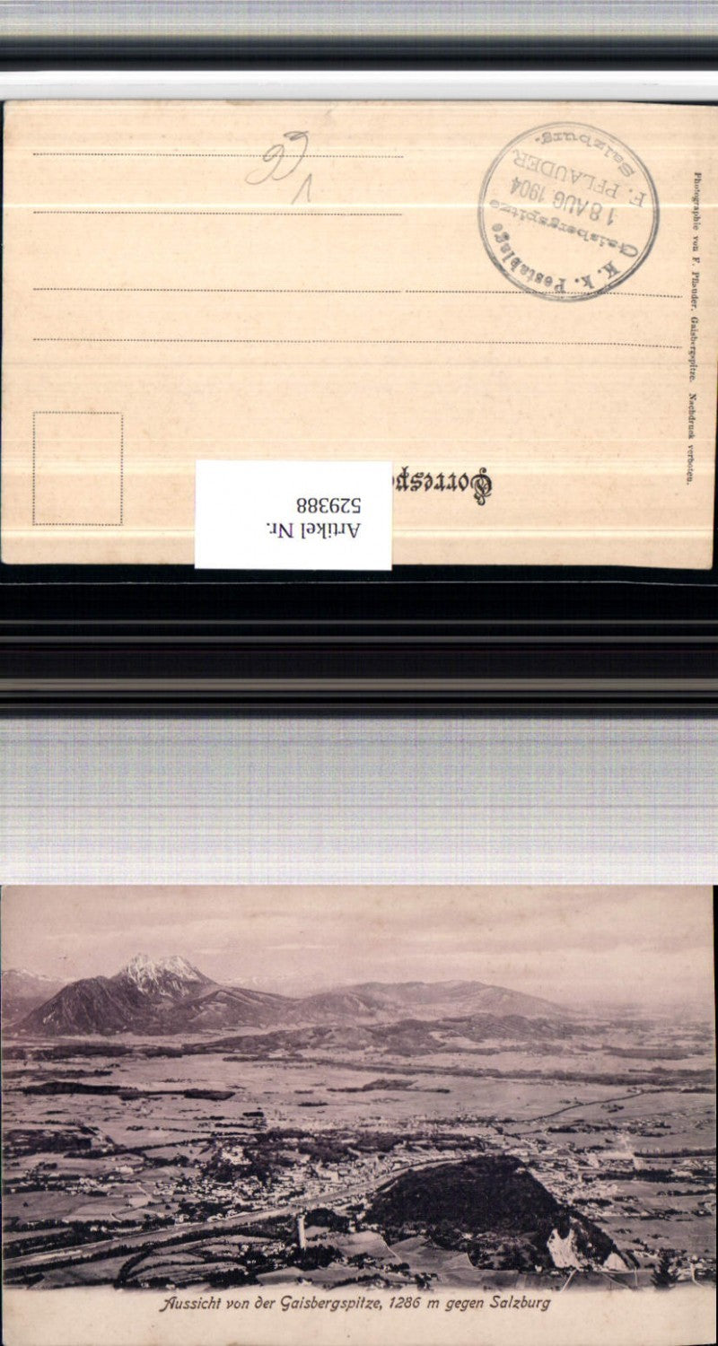 529388,tolle AK Salzburg Parsch Aigen v.d. Gaisbergspitze Gaisberg Postablage Stempel