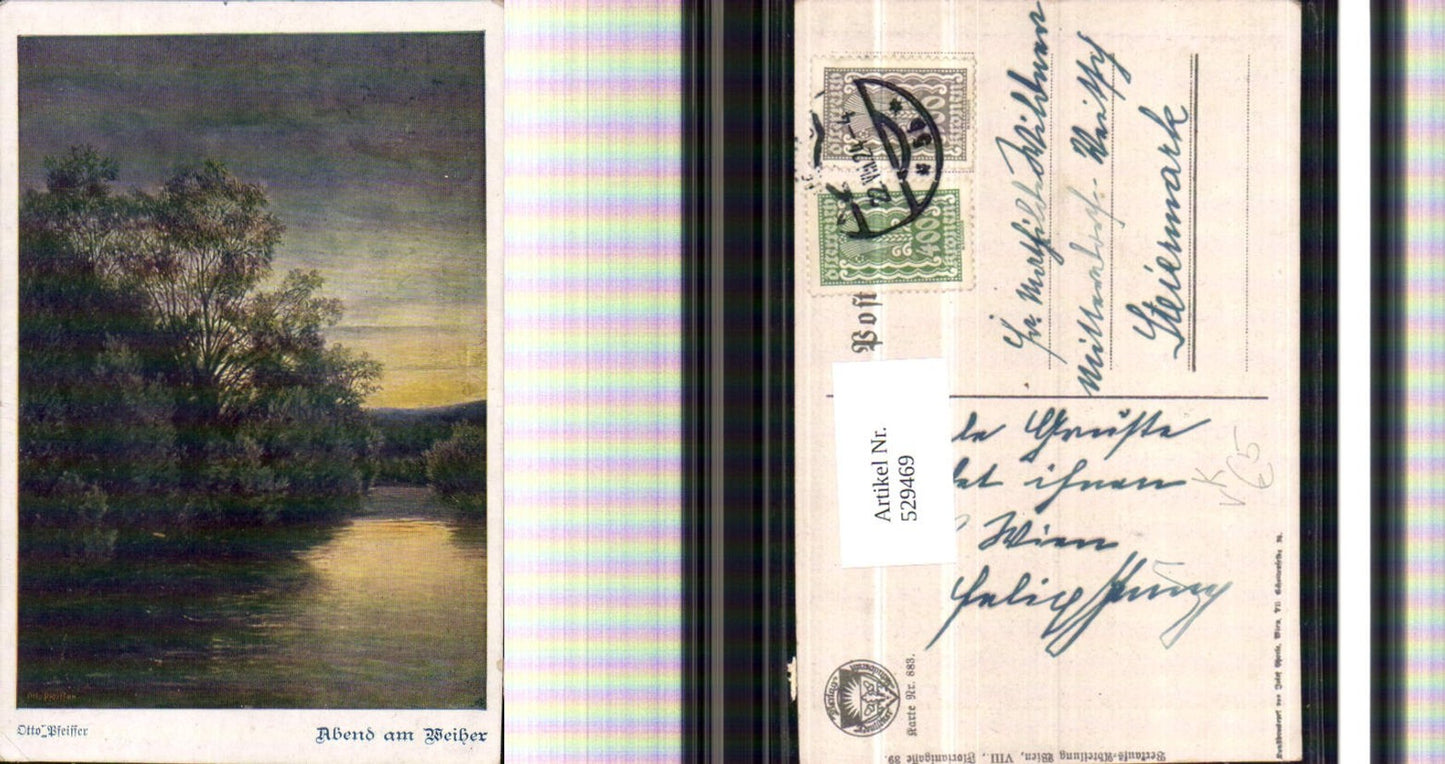 529469,Deutscher Schulverein 883 Otto Pfeiffer Abend am Weiher