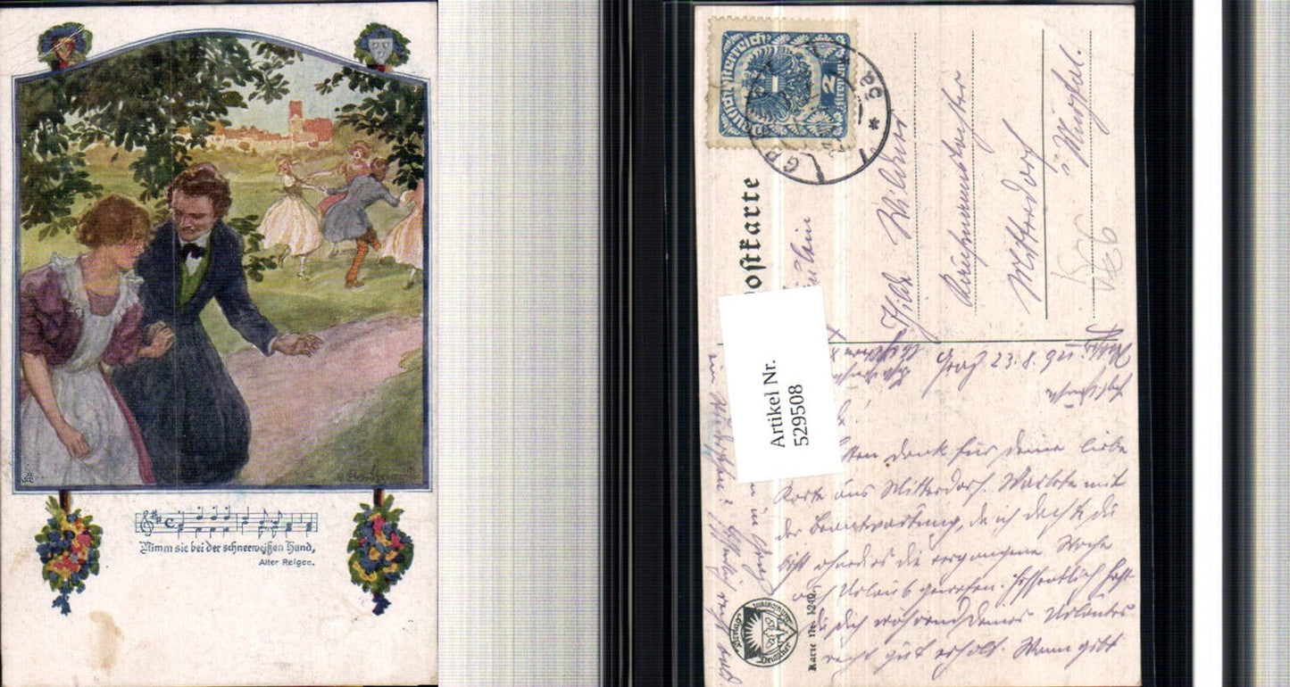 529508,Deutscher Schulverein 1249 E. Schütz Tanz Liedkarte