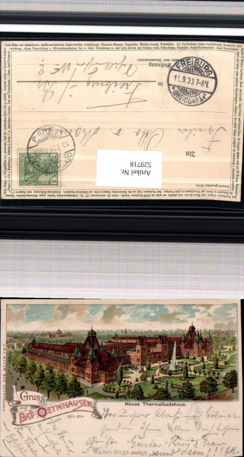 529718,tolle Litho Gruß aus Bad Oeynhausen LK Minden Detmold Lübbecke