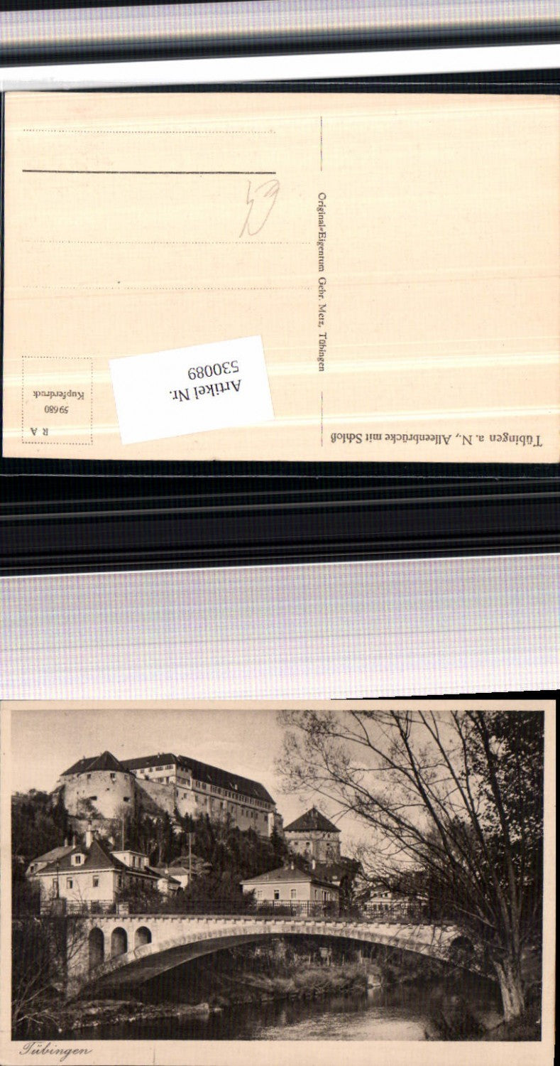 530089,Tübingen am Neckar Alleenbrücke m. Schloß