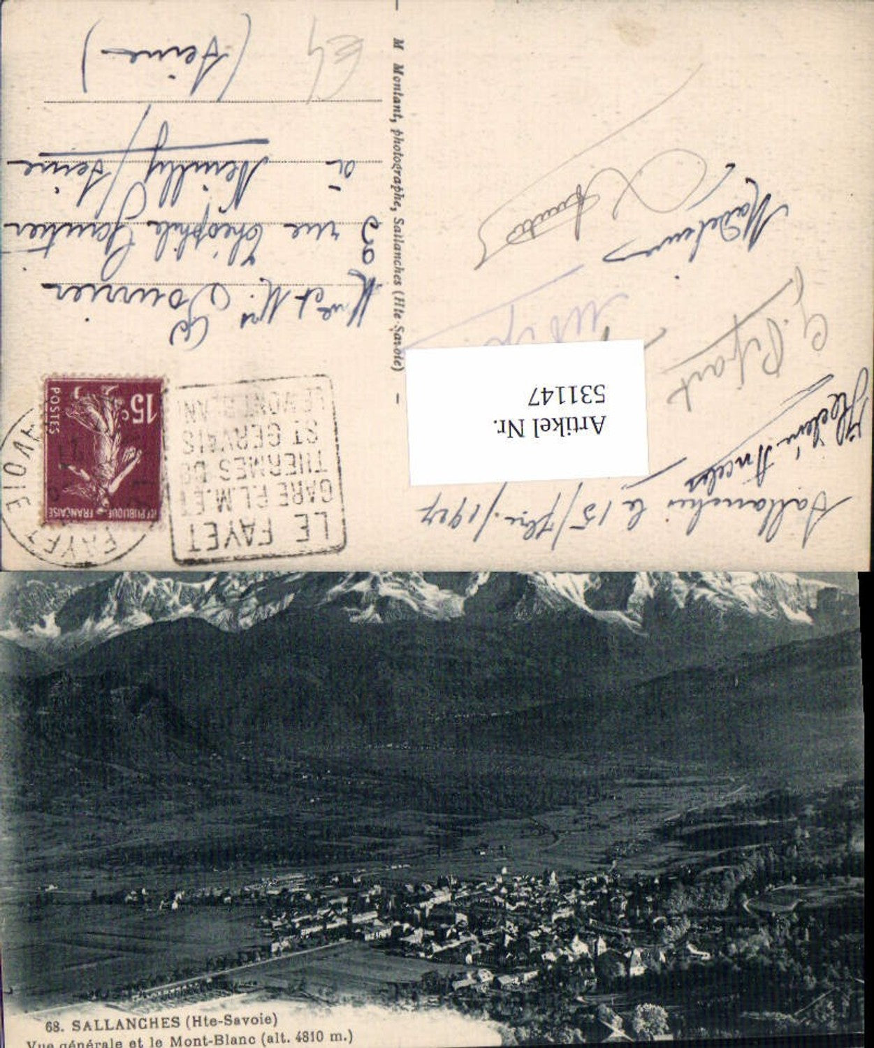 531147,France Haute Savoie Sallanches Mont Blanc