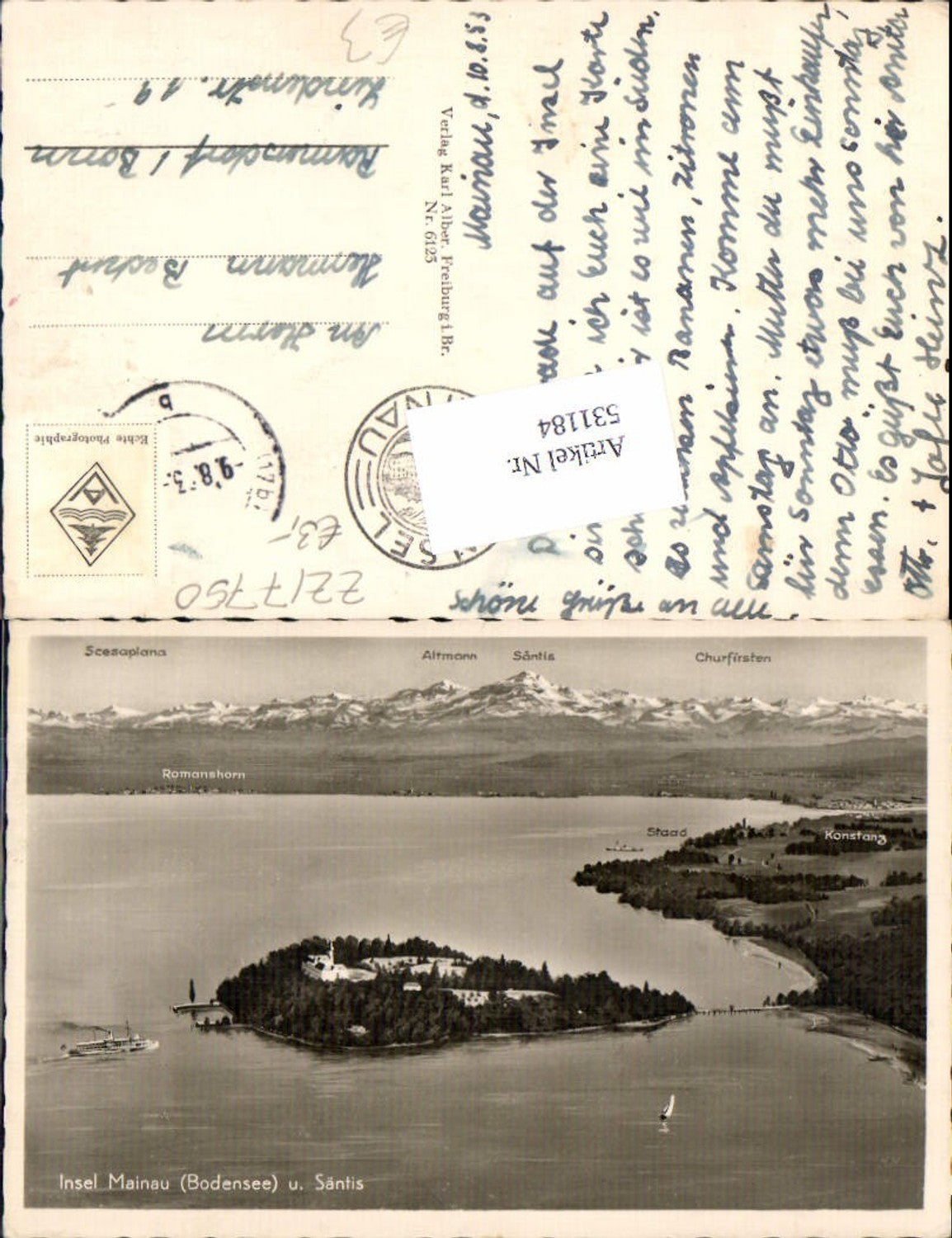 531184,Insel Mainau im Bodensee Konstanz Vogelschau