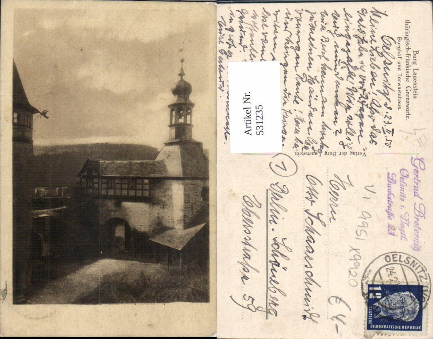 531235,Burg Lauenstein Burghof und Torwartshaus