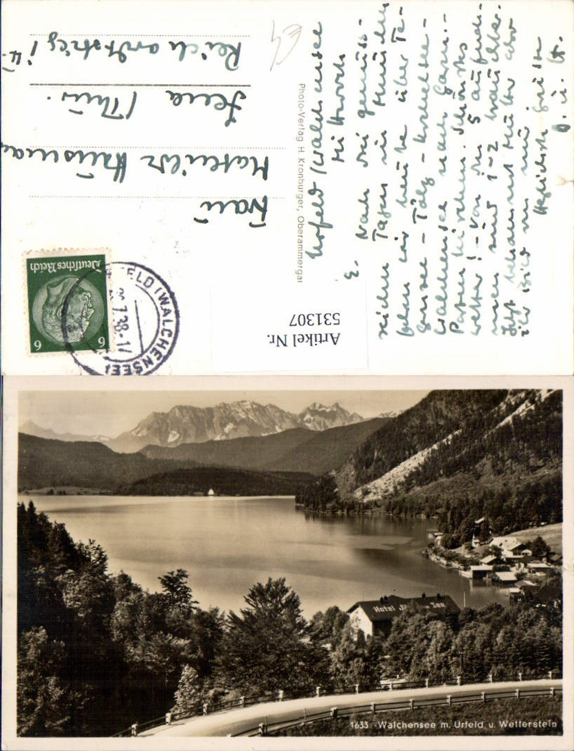 531307, Walchensee with Urfeld and Wetterstein, Kochel am See