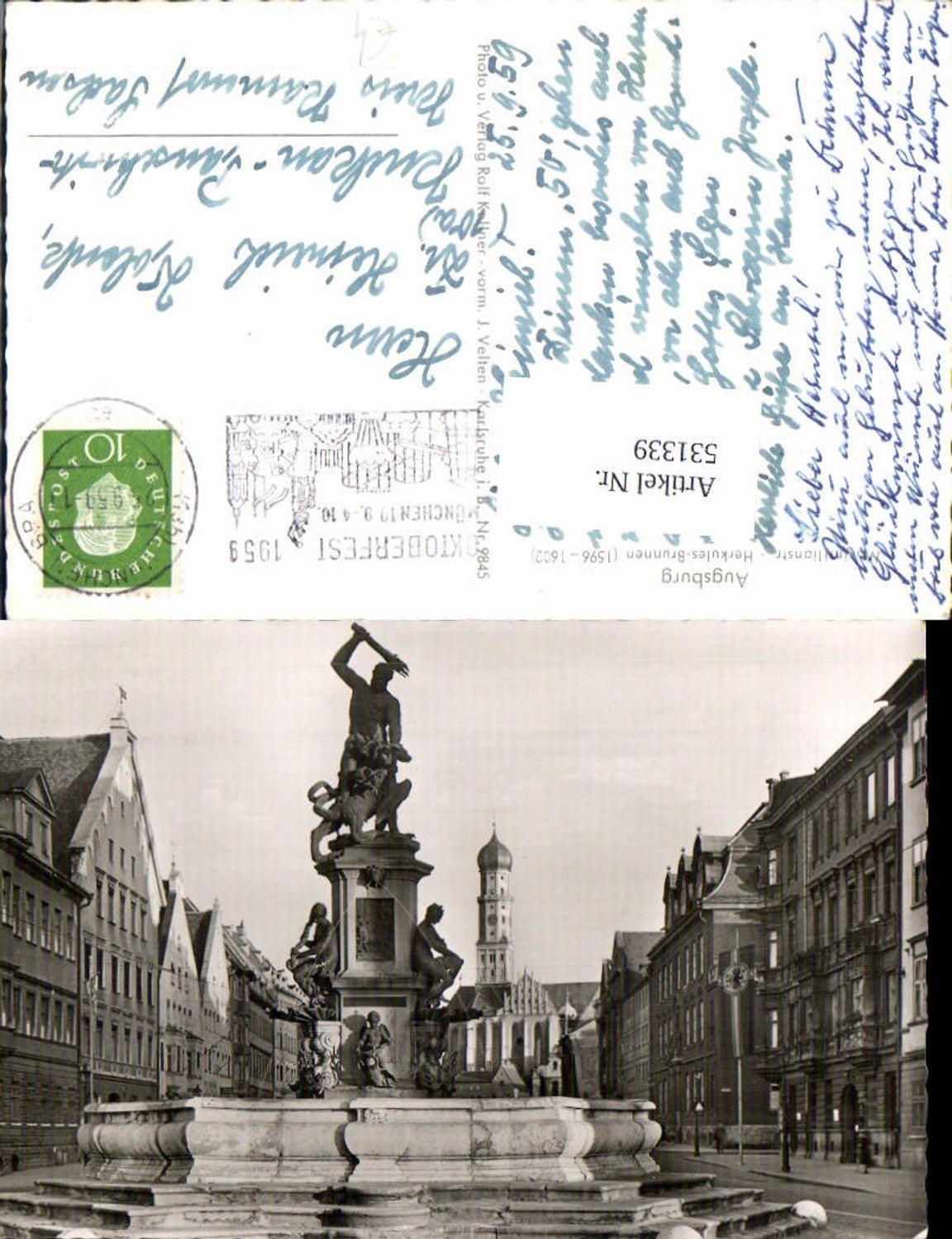 531339, Augsburg Maximilianstrasse Hercules Fountain