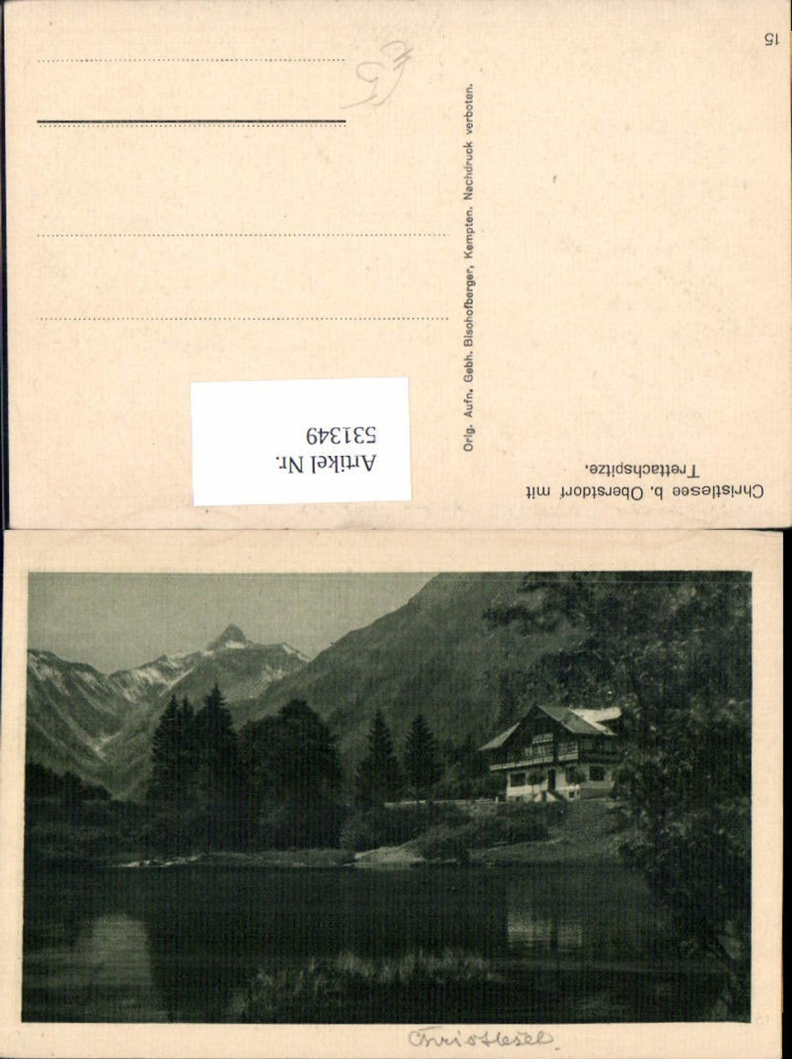 531349, Oberstdorf Christlsee Allgäu Trettachspitze