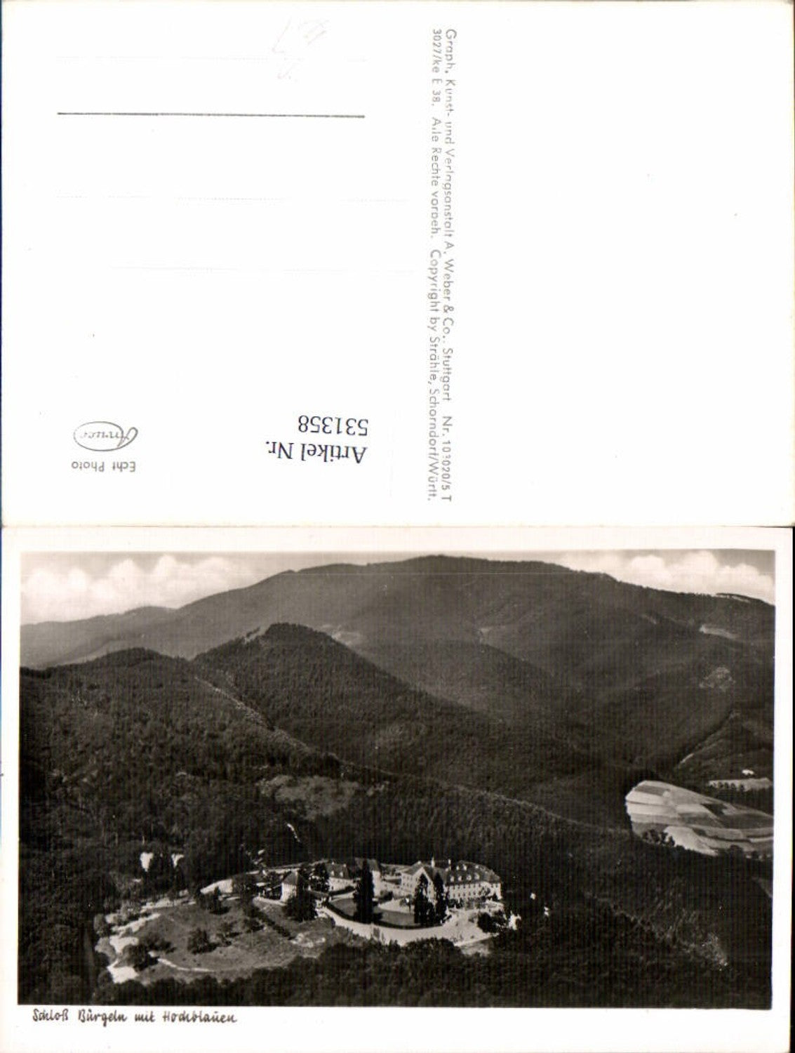 531358,Foto Ak Schloss Bürgeln m. Hochblauen Schliengen