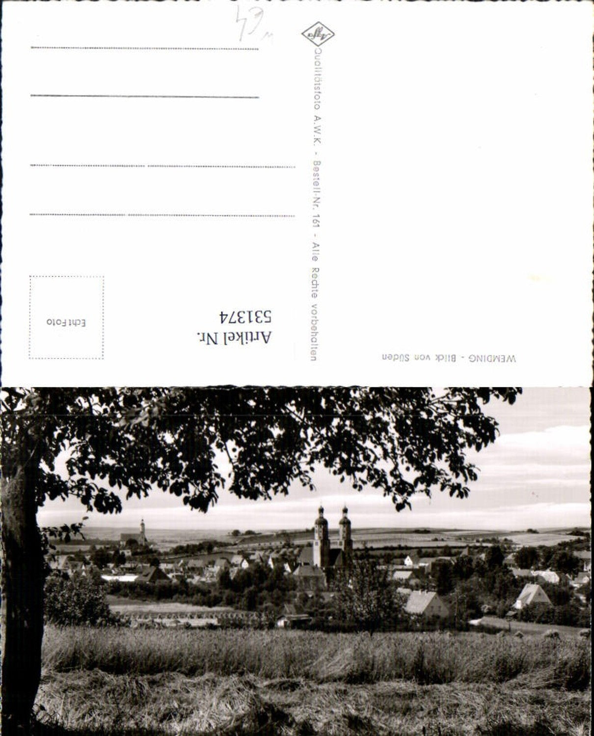 531374,Foto Ak Wemding Blick v. Süden