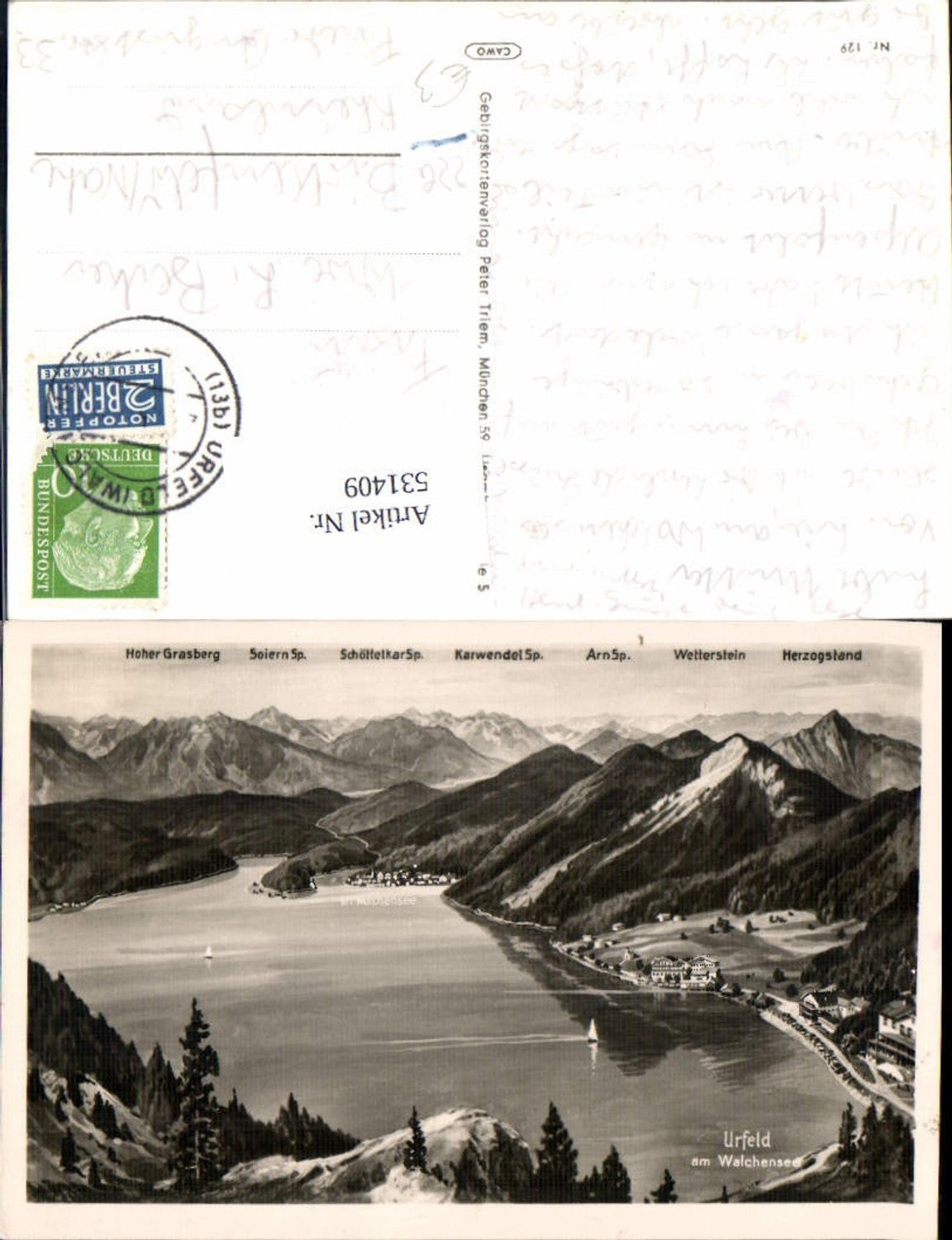 531409, Urfeld a. Walchensee Kochel am See summit map