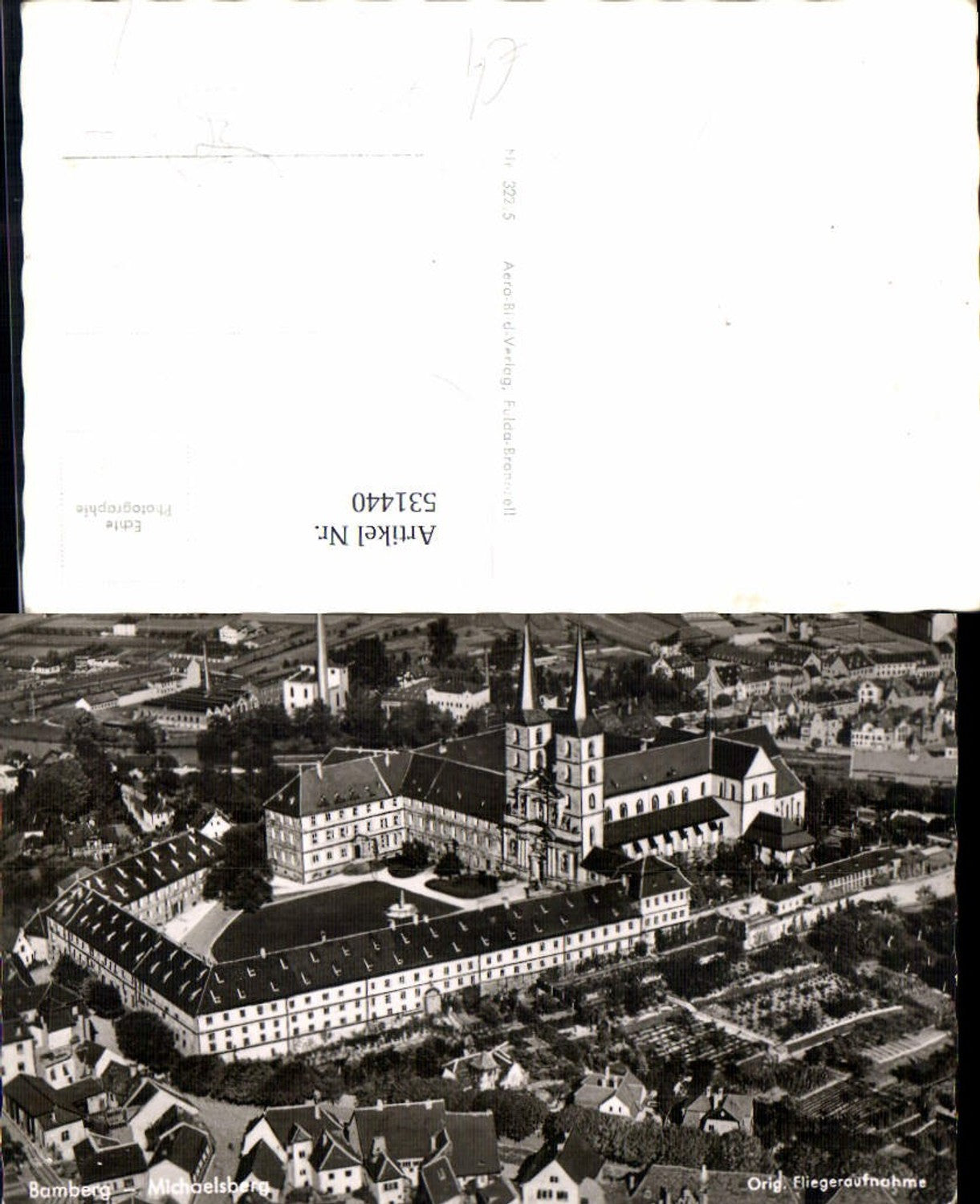 531440,Foto Ak Bamberg Michaelsberg Fliegeraufnahme