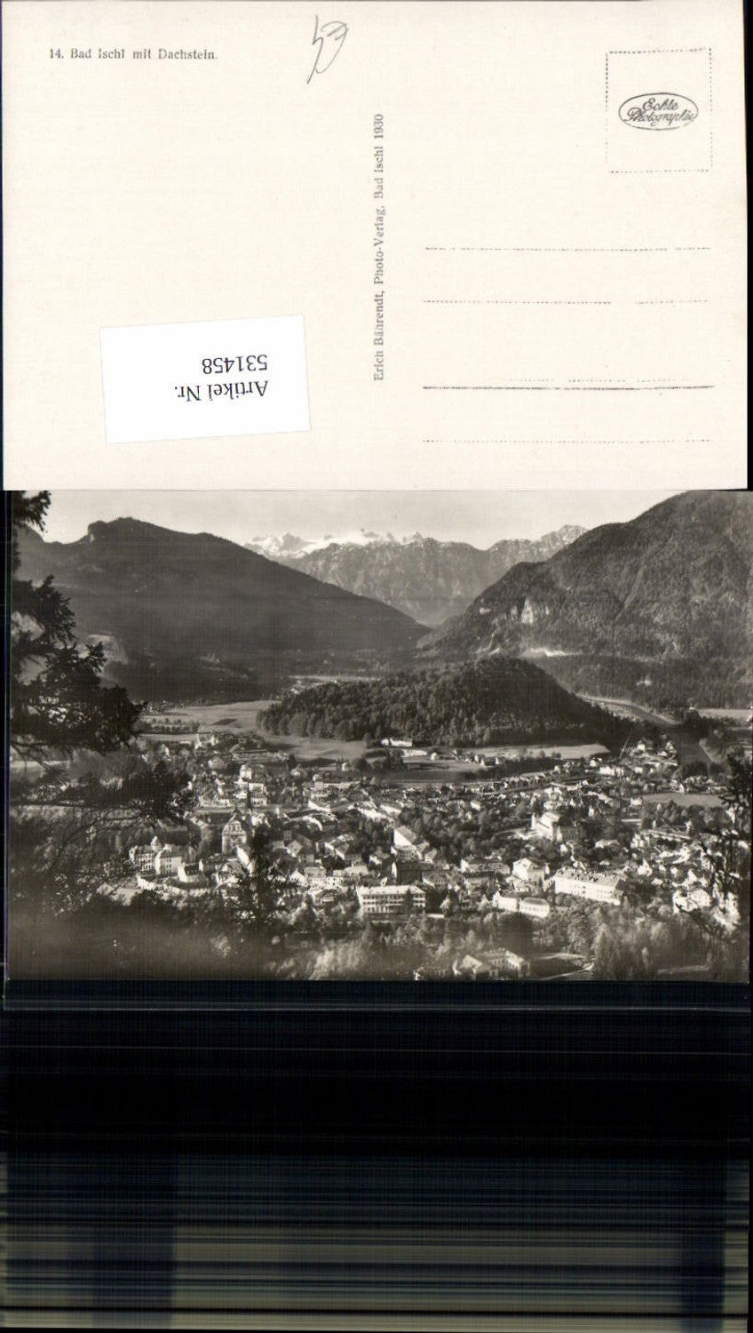 531458,Foto-AK Bad Ischl mit Dachstein pub Bährendt 14