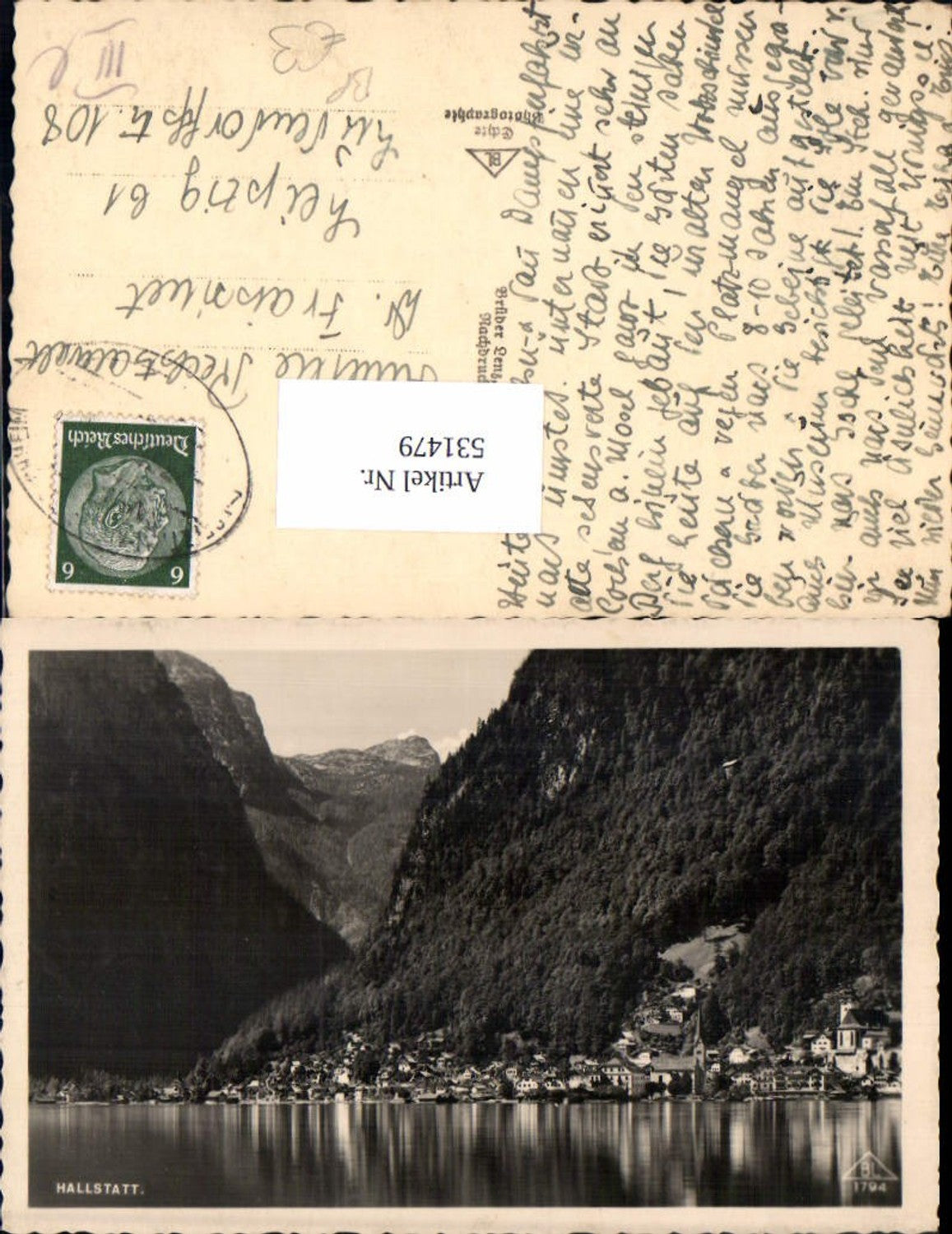 531479,Foto-AK Hallstatt am Hallstättersee Bahnpost Selzthal Attnang Puchheim