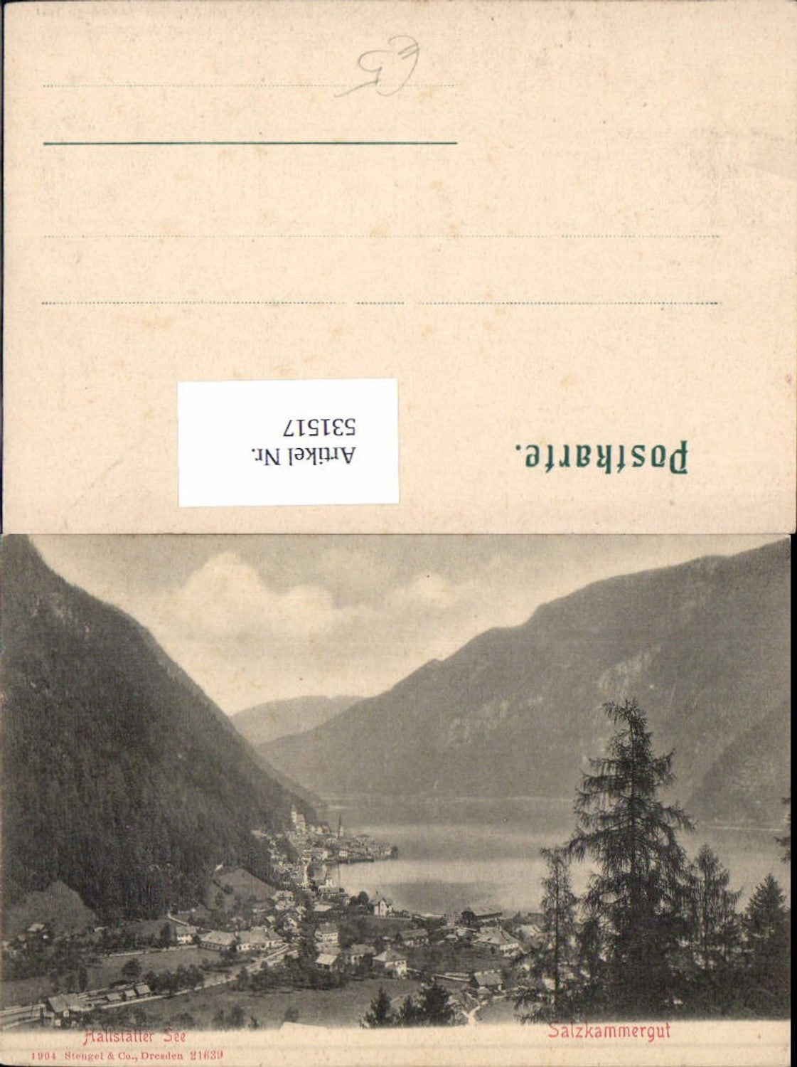 531517,Salzkammergut Hallstatt Hallstättersee pub Stengel Co. 21639