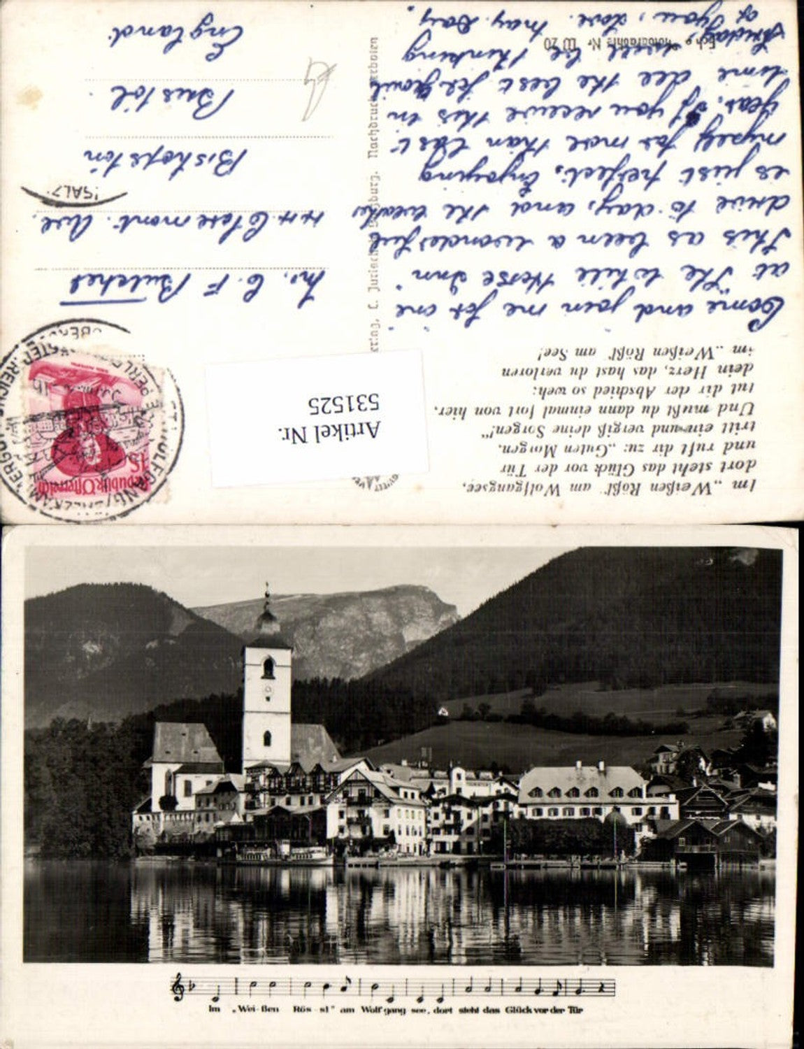 531525,St. Wolfgang am Wolfgangsee Liedkarte