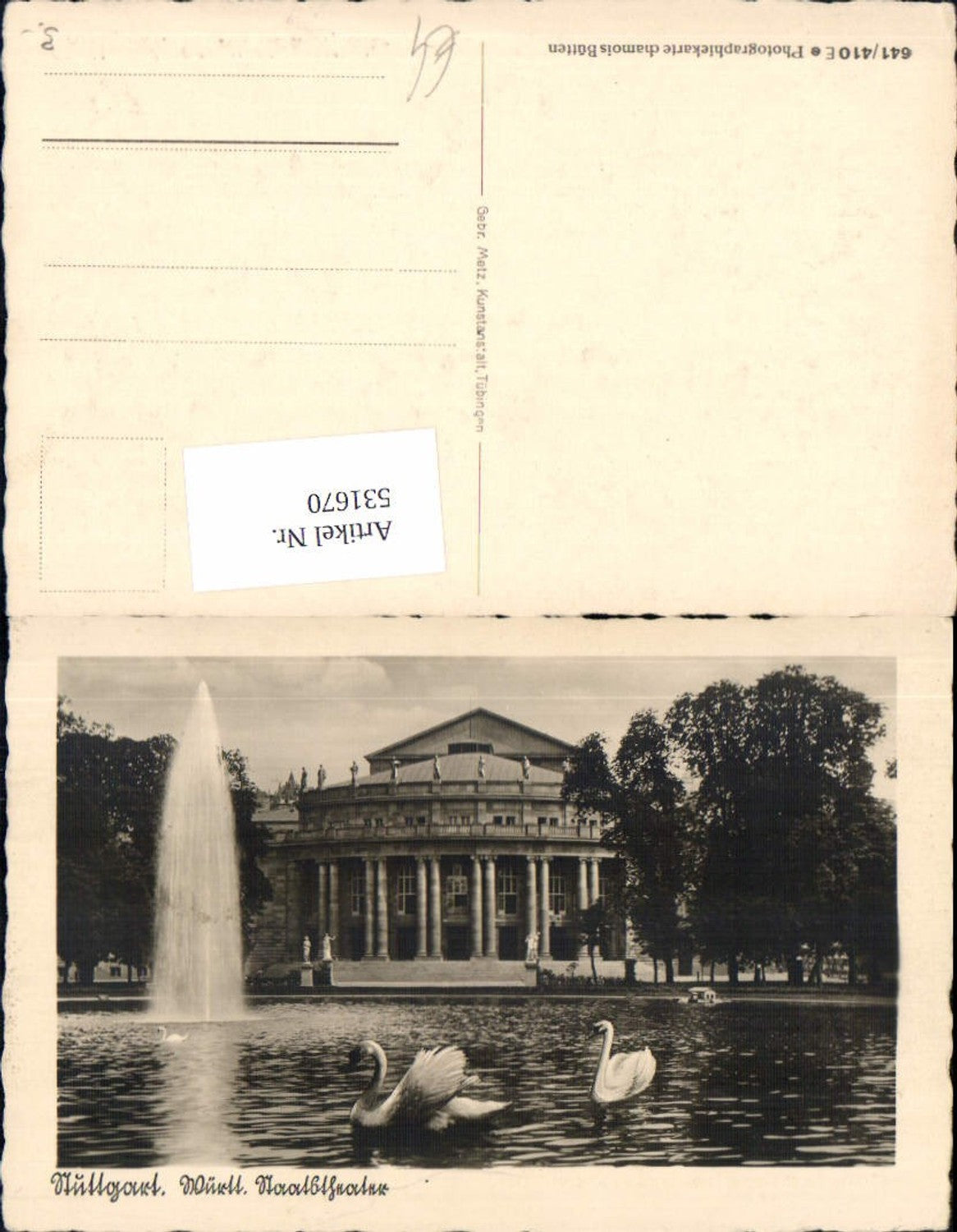 531670, Stuttgart Swan Swans Theatre