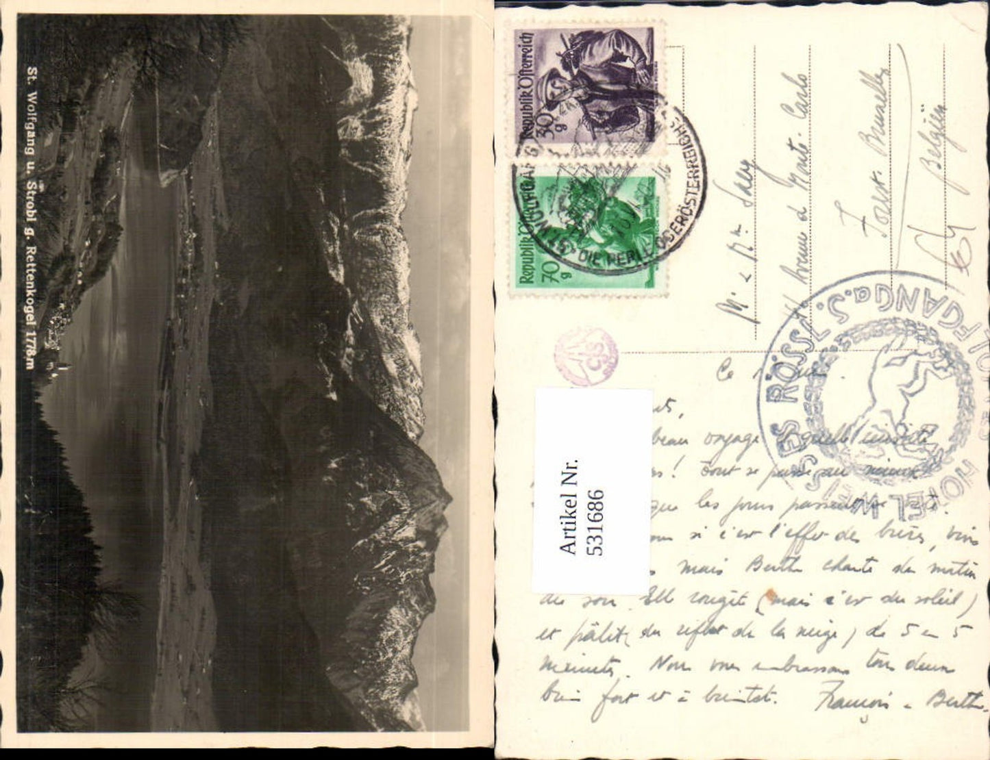 531686,Foto-AK St. Wolfgang Strobl Rettenkogl